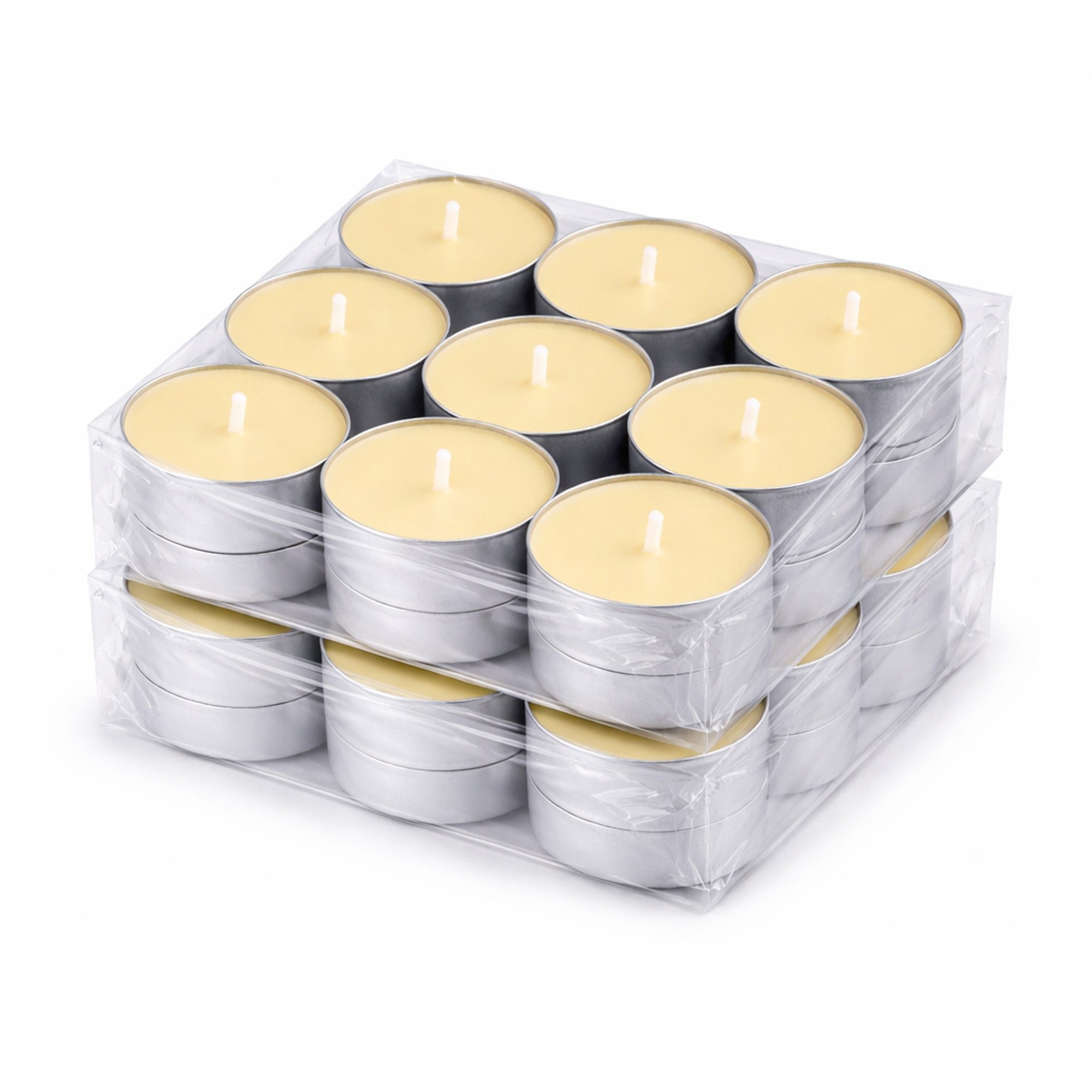 HS Candle Teelicht Duftkerze 4 Stunden Brenndauer (36-tlg), Teelicht Kerzen aus Wachs, Ø4 cm, Made in EU, Indoor & Outdoor