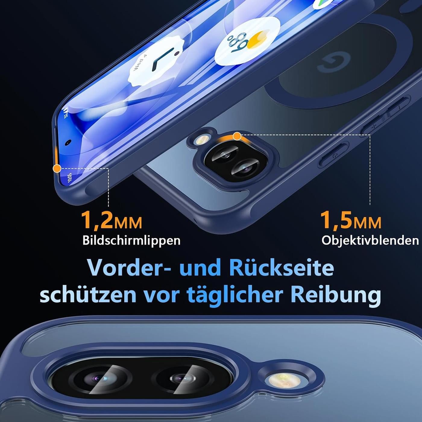 CoolGadget Handyhülle Magnet-Hülle für Pixel 9a Schutzhülle magnetisch 6,3 Zoll, Hülle Matt Stoßfest kompatibel mit QI-Laden Zubehör Kameraschutz Case – Bild 2 von 5