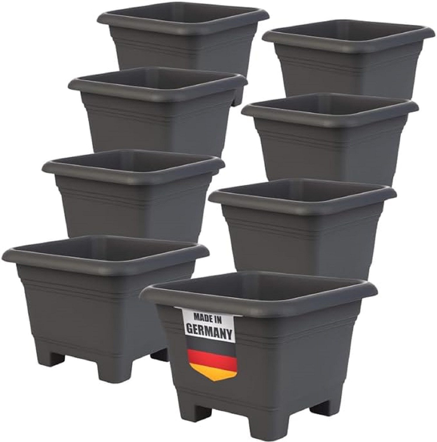 SUSTANIA Blumentopf Pflanzkübel mit Standfüßen (8er günstig online kaufen