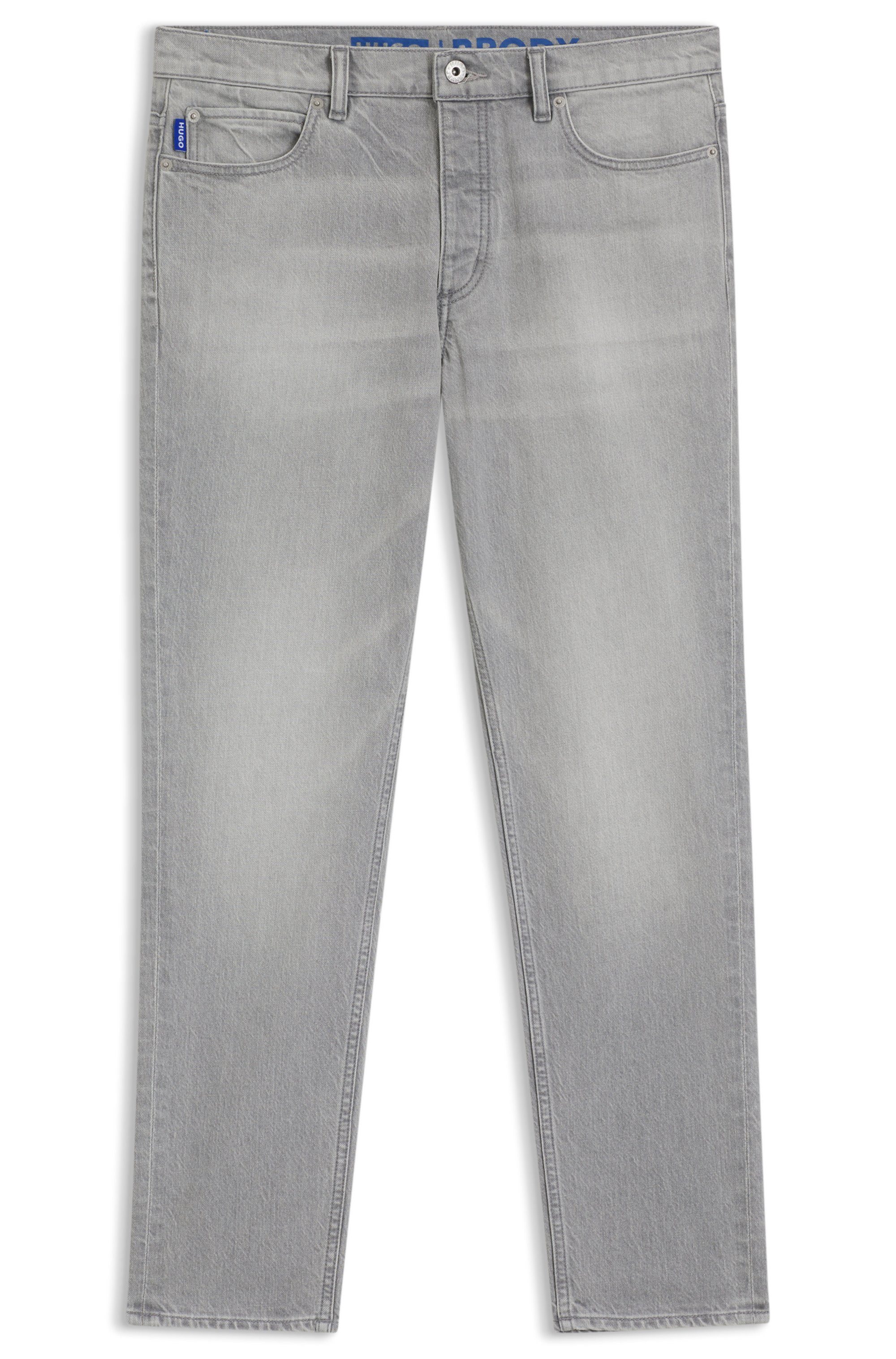 HUGO 5-Pocket-Jeans Brody Tapered Fit, mittlere Leibhöhe – Bild 4 von 5