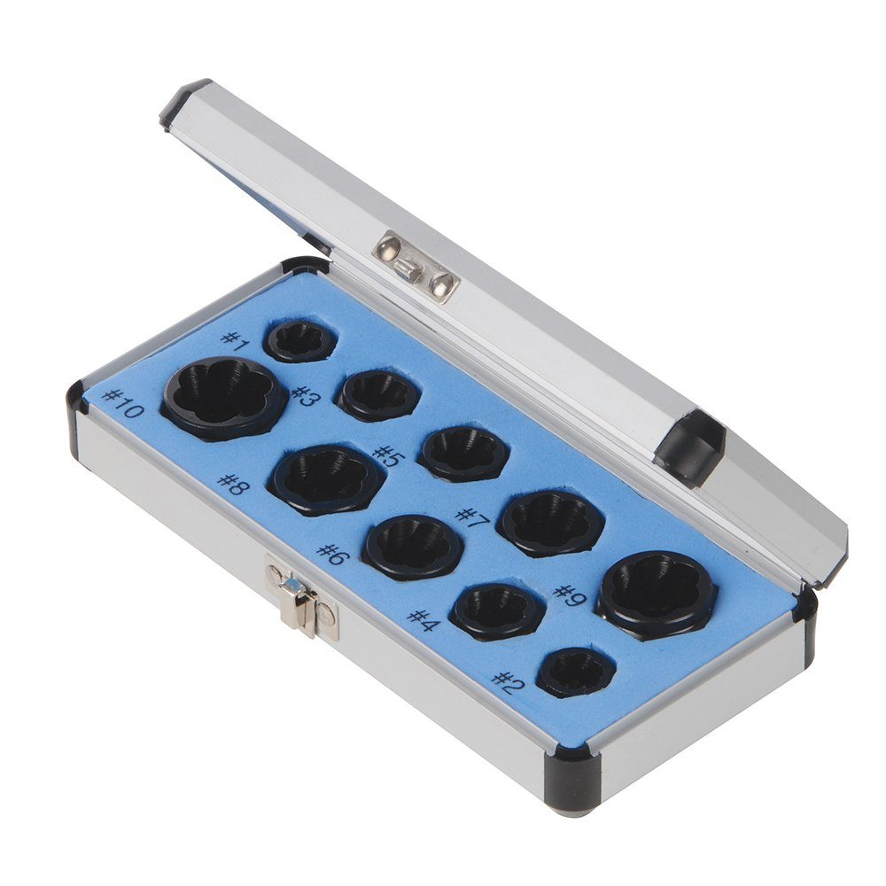 Gewindebohrer Schraubenausdreher Set 10-tlg. für beschädigte Schrauben