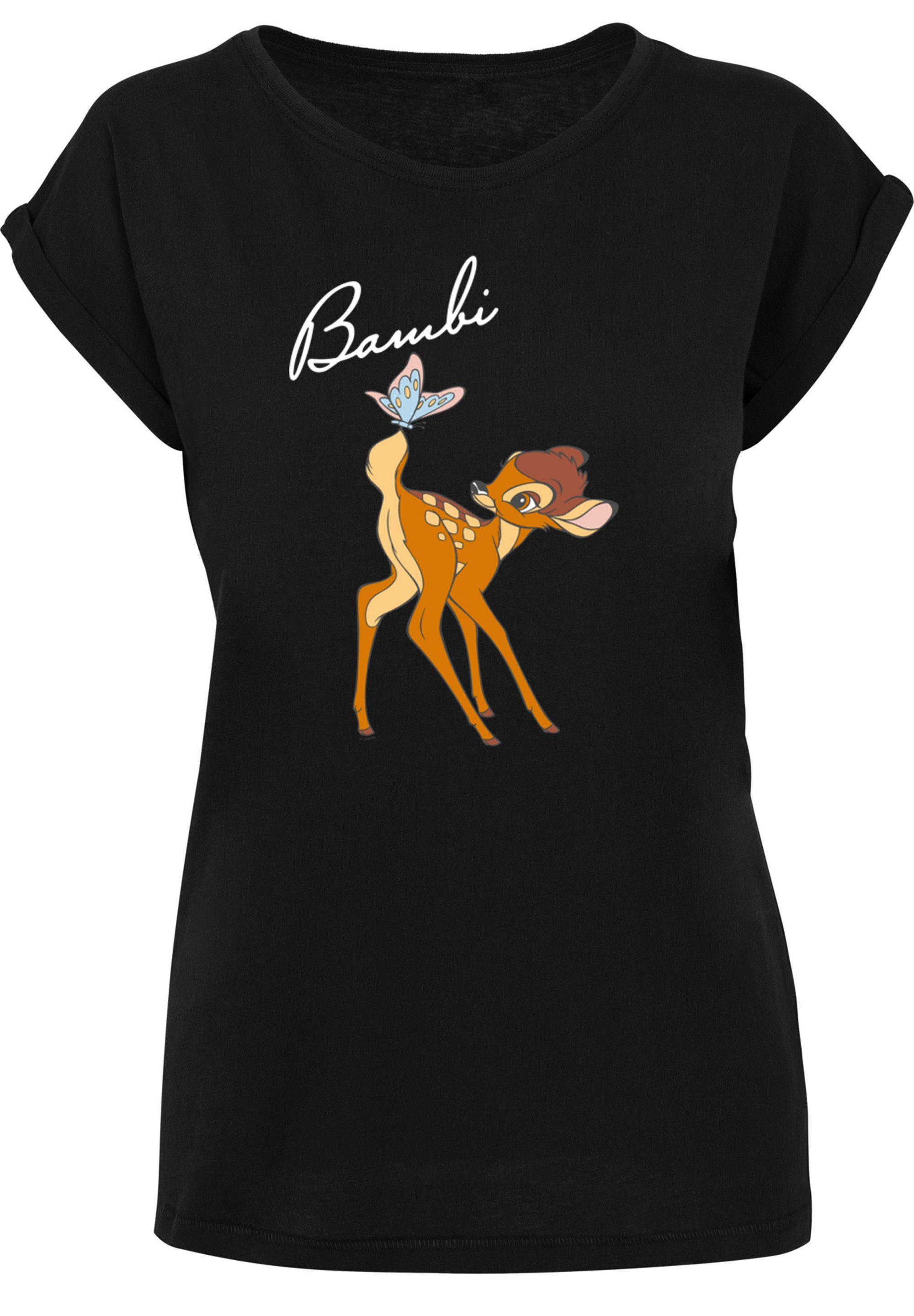 Bambi F4NT4STIC schwarz T-Shirt Schmetterling Print Disney Tail
