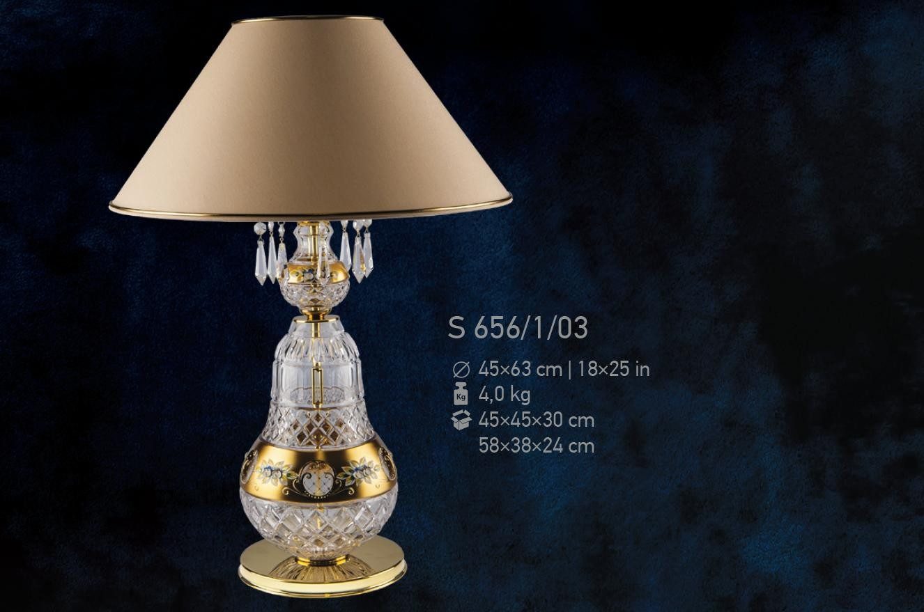 JVmoebel Schreibtischlampe Kronleuchter aus Kristall in elegantem Bohemia-Design, Ersatzlampe, Warmweiß, Made in Europa