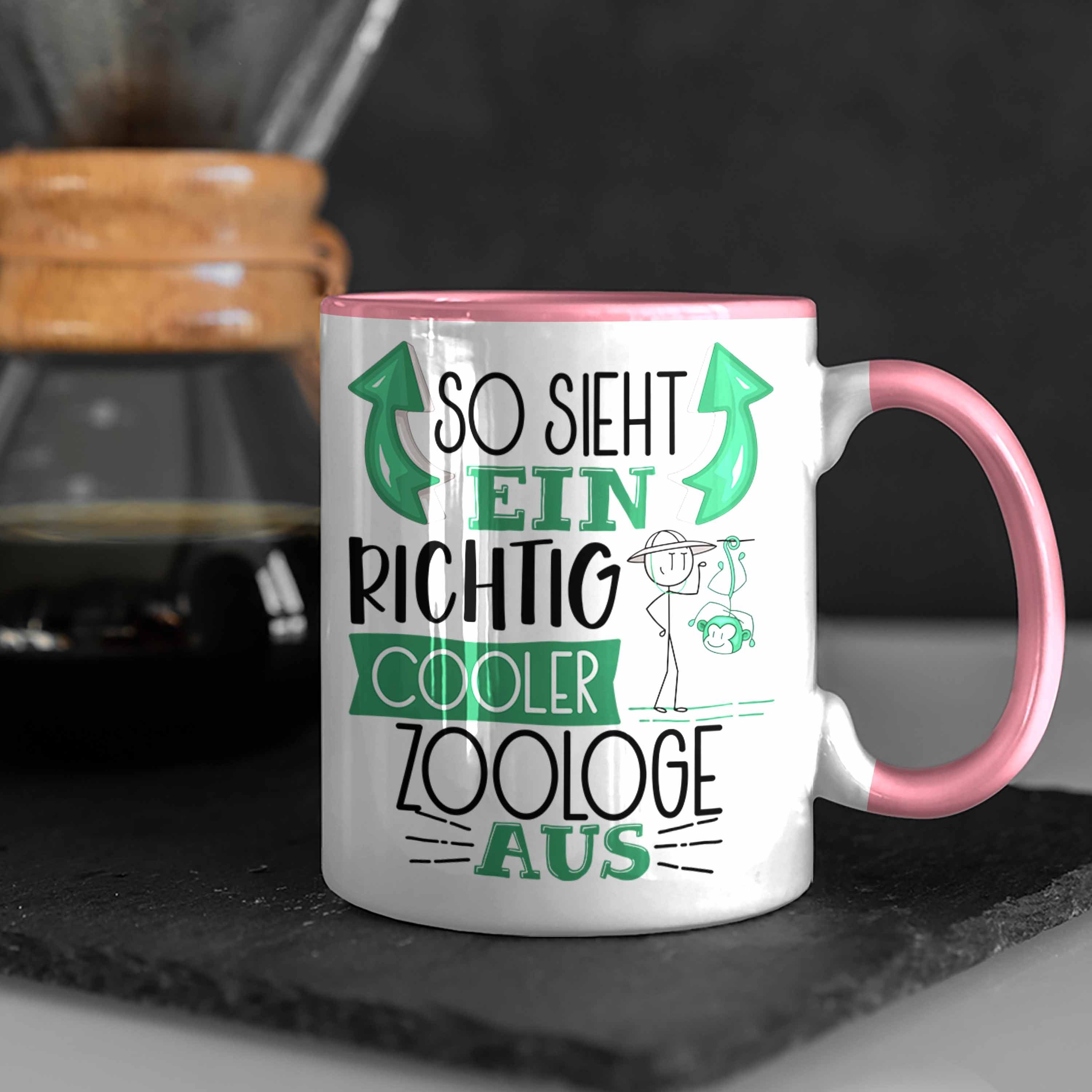 Cooler Tasse Geschenk RIchtig Sieht Ein Gesche Tasse Trendation So Aus Zoologe Zoologe Rosa