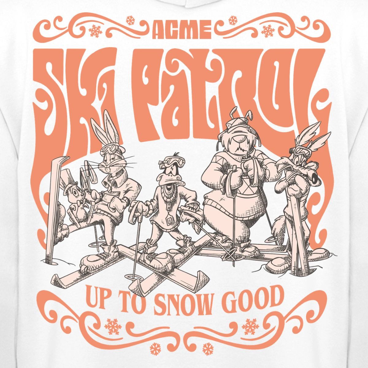 Spreadshirt Hoodie Looney Tunes AGME Ski Patrol Mit Spruch Unisex Hoodie (1-tlg)