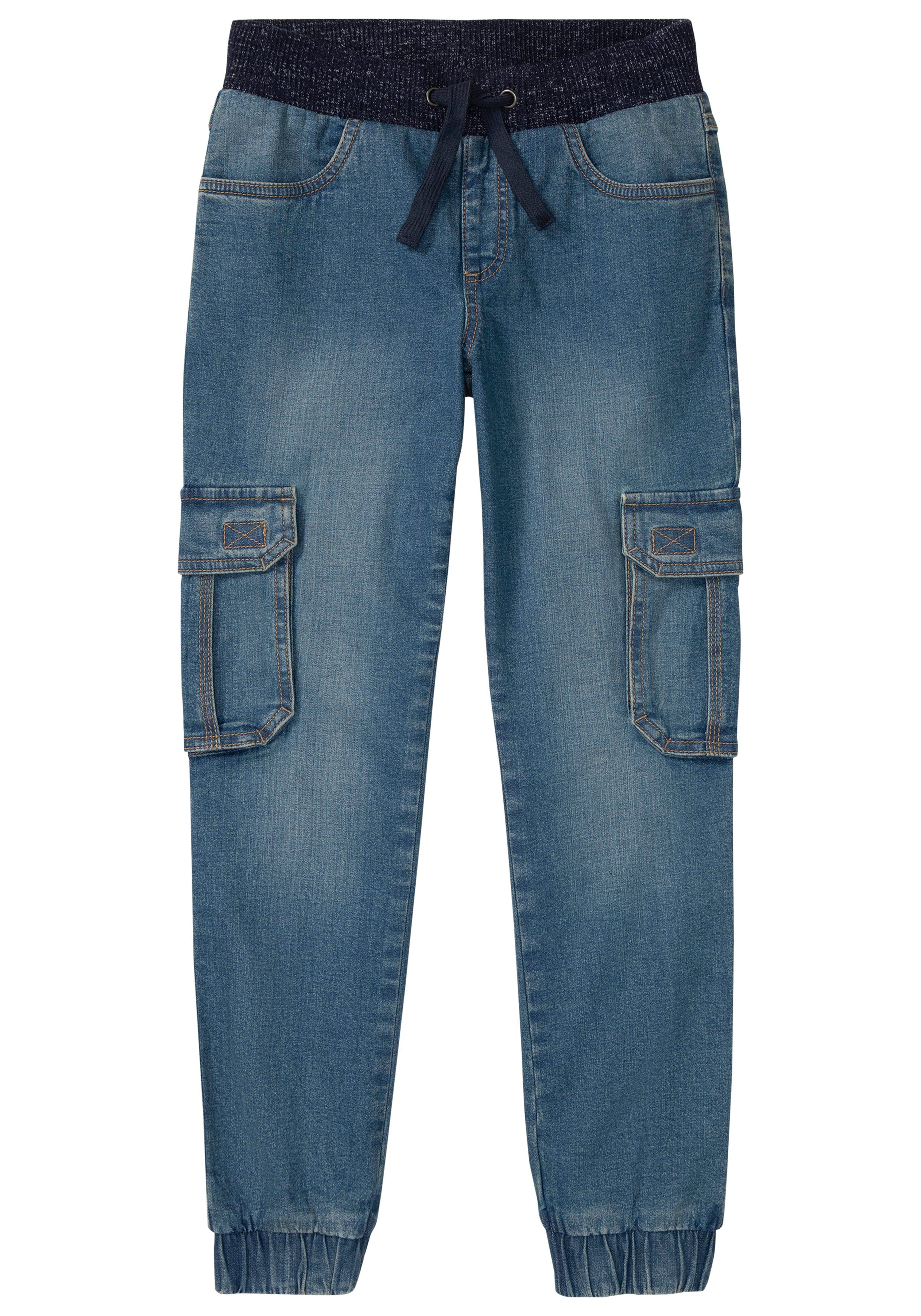 Arizona Cargojeans, Stretch-Jeans für Jungen gerades Bein, mit Bindeband und Gummizug, normale Taille