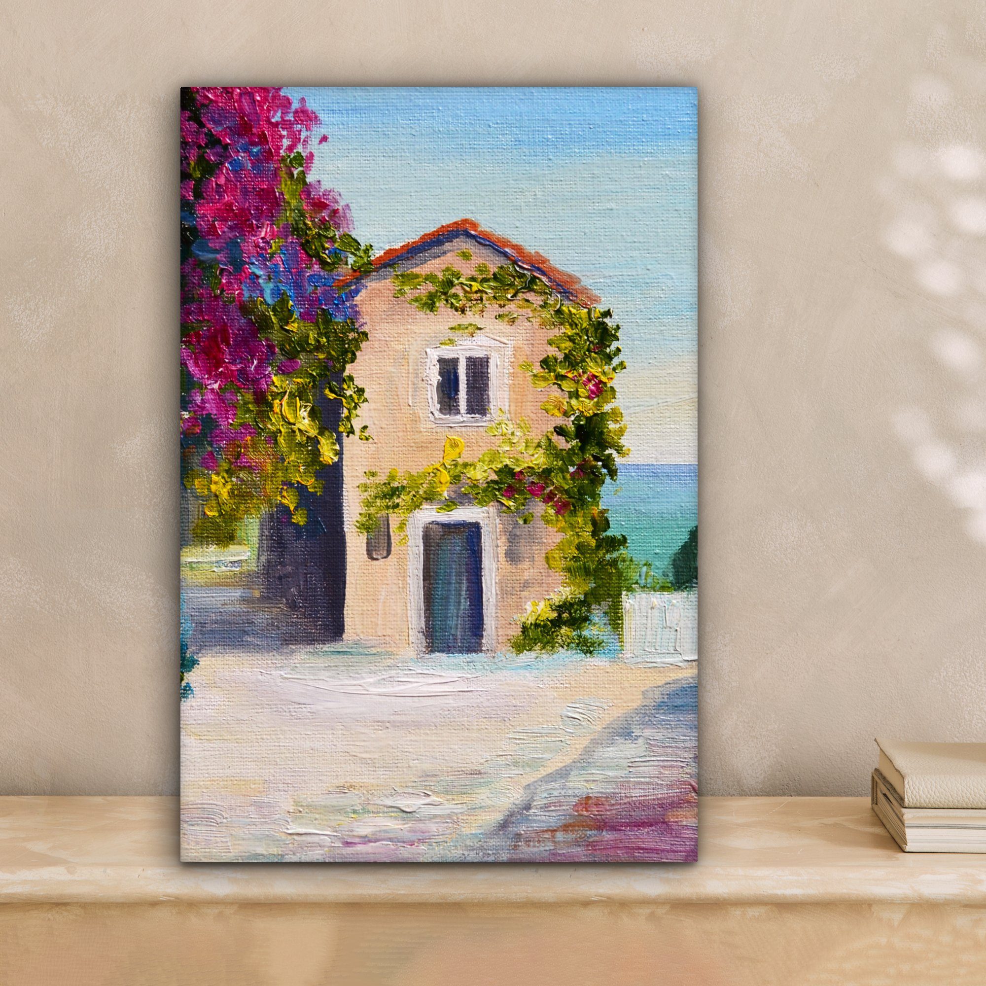 OneMillionCanvasses® Leinwandbild Malerei - Haus - günstig online kaufen
