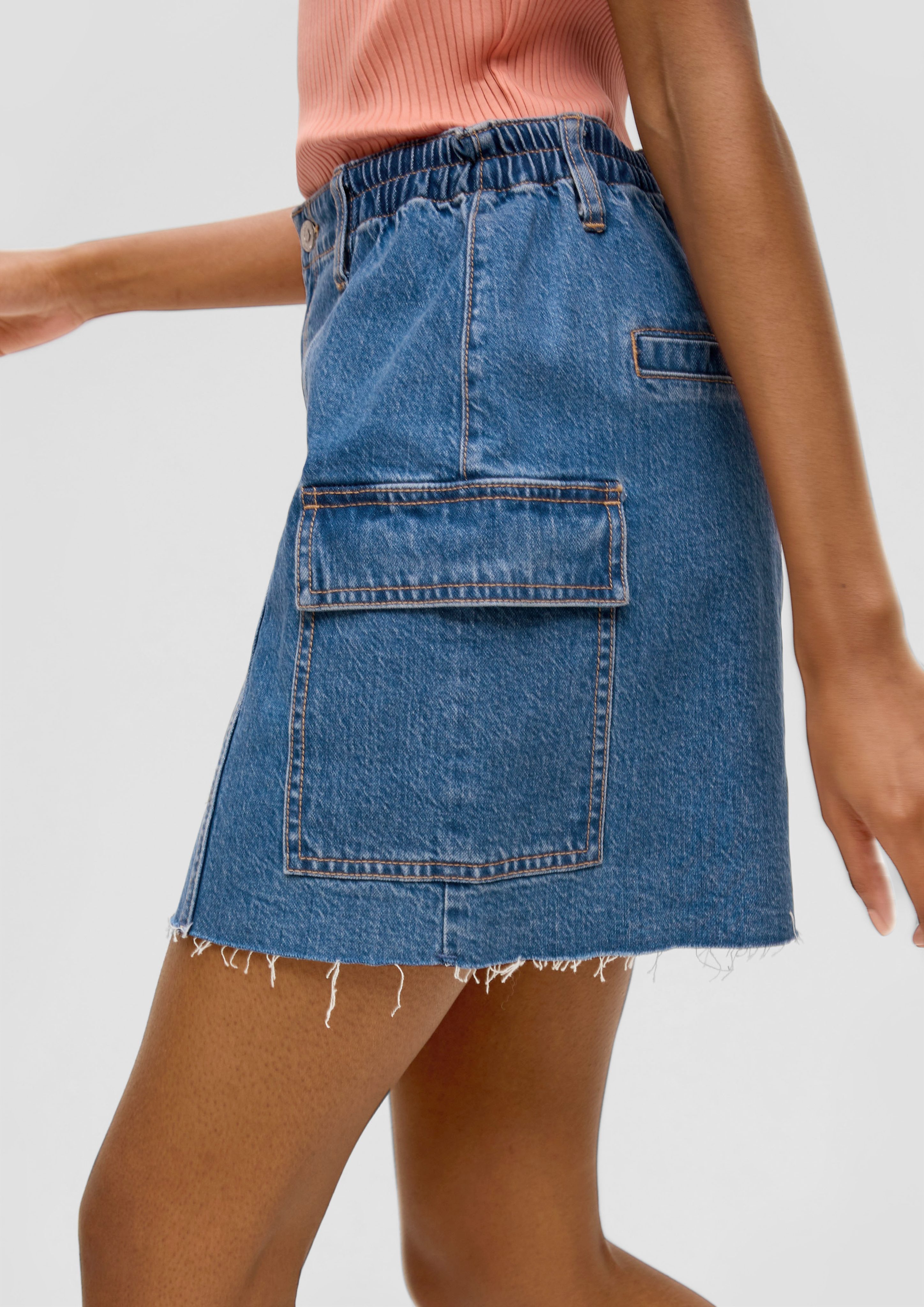 QS Minirock Mini-Rock aus Denim Waschung günstig online kaufen