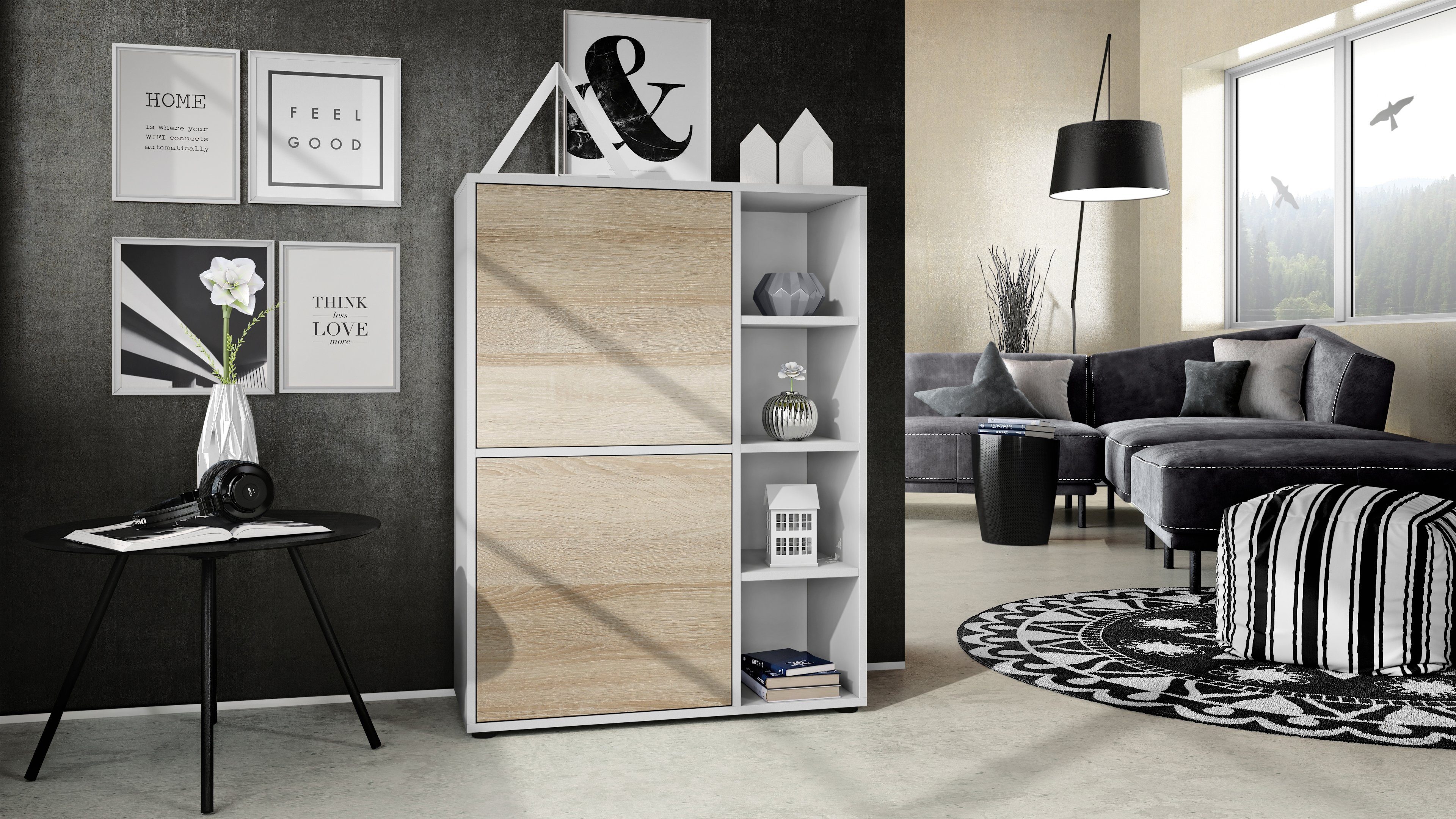 Vladon Highboard Cuba (Anrichte, mit 2 günstig online kaufen