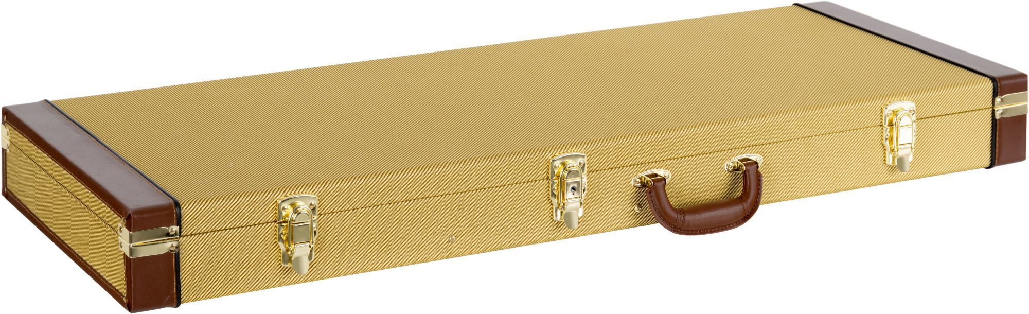 Shaman E-Gitarren-Koffer EGHCRT-1122TW Hardcase E-Gitarre Tweed, Gitarrenkoffer mit großem Zubehörfach - verschließbares Gitarrencase