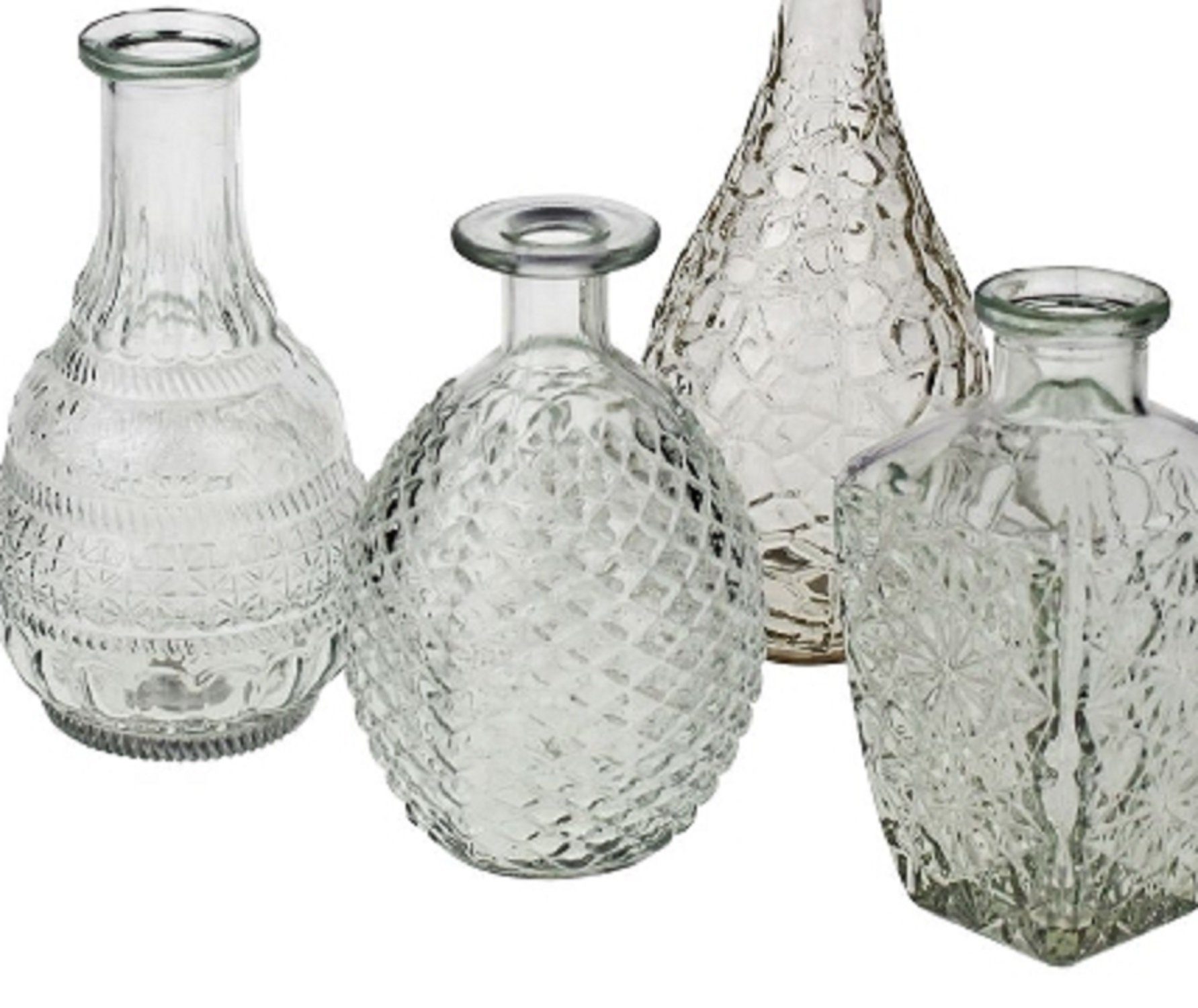 Werner Voß Kugelvase Deko Blumen Glas Vasen 4er Set 20 cm rund klar Tisch Flaschen (4 Glas Vasen). € 14,50