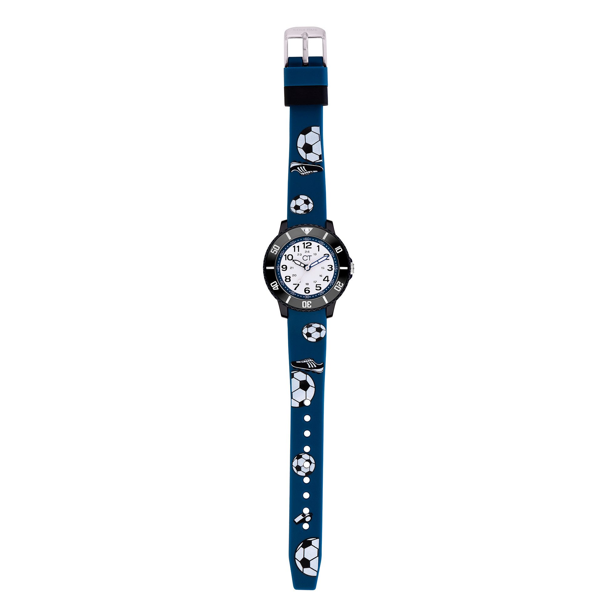 COOL TIME Quarzuhr The Cool New Soccer CT-0056-PQ, Armbanduhr, Silikonarmband, Kinderuhr, Junge, analog