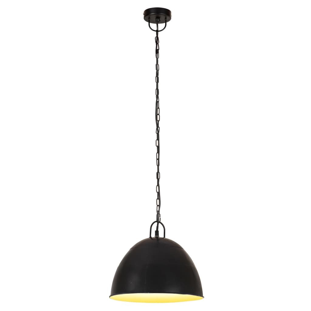 vidaXL Deckenleuchte Hängelampe Vintage Industriestil 25 W Schwarz Rund 31 cm E27