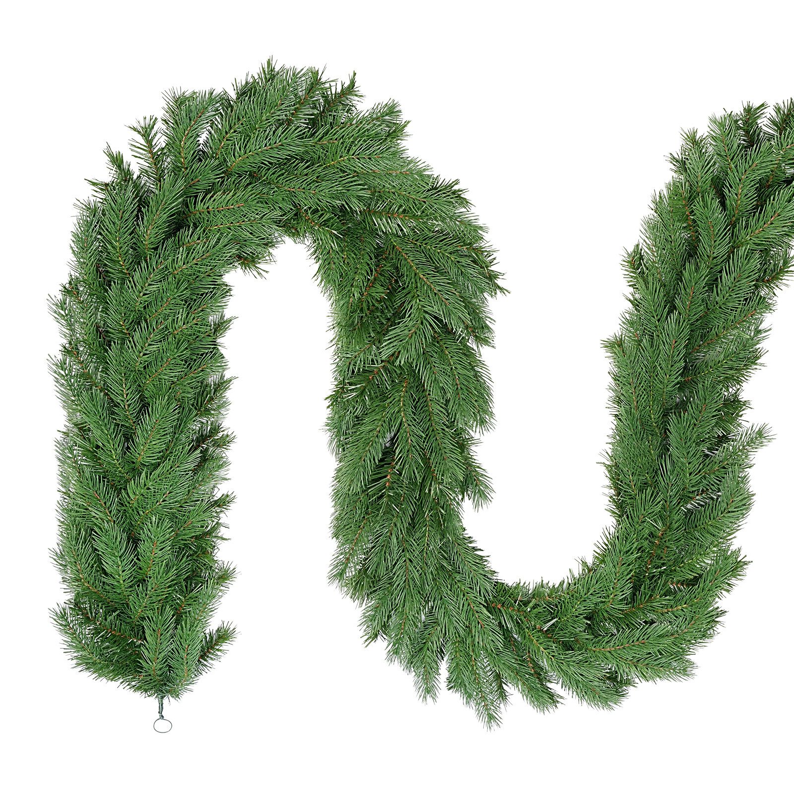 Kunstgirlande 3m 5m Weihnachtsgirlande Außen Tannengirlande dichte Fichte-Girlande Fichte, Salcar, 300 cm mit 260 Zweigen (130 PE + 130 PVC)