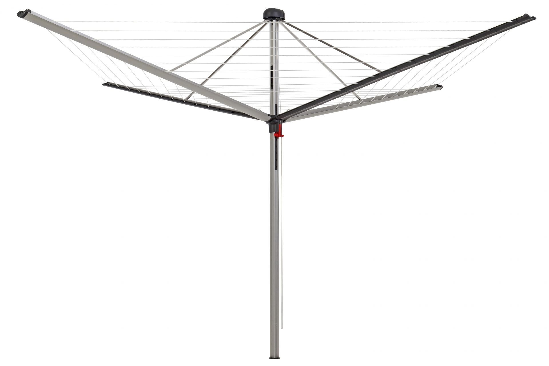 PROREGAL® Wäschespinne Wäschespinne Vento 10 Leinenreihen Aluminium Anthrazit Hx⌀ 205x340cm