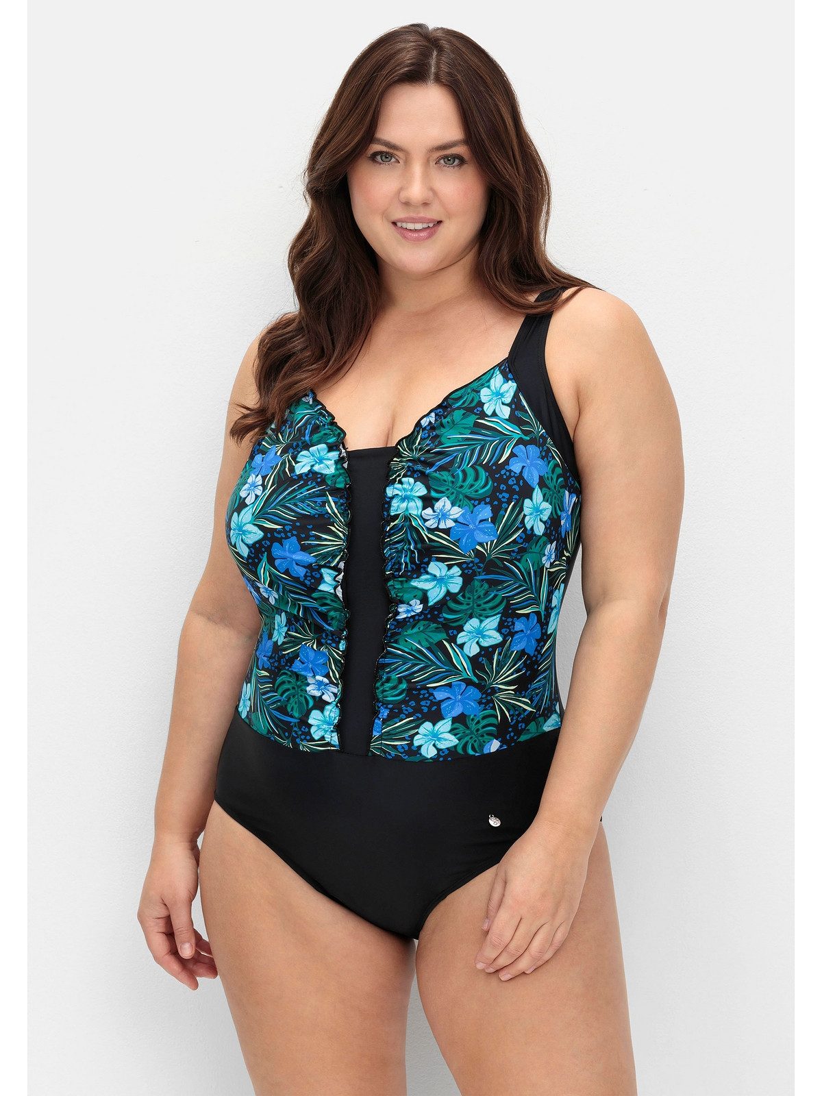 Sheego Badeanzug Große Größen mit Blumenprint, günstig online kaufen
