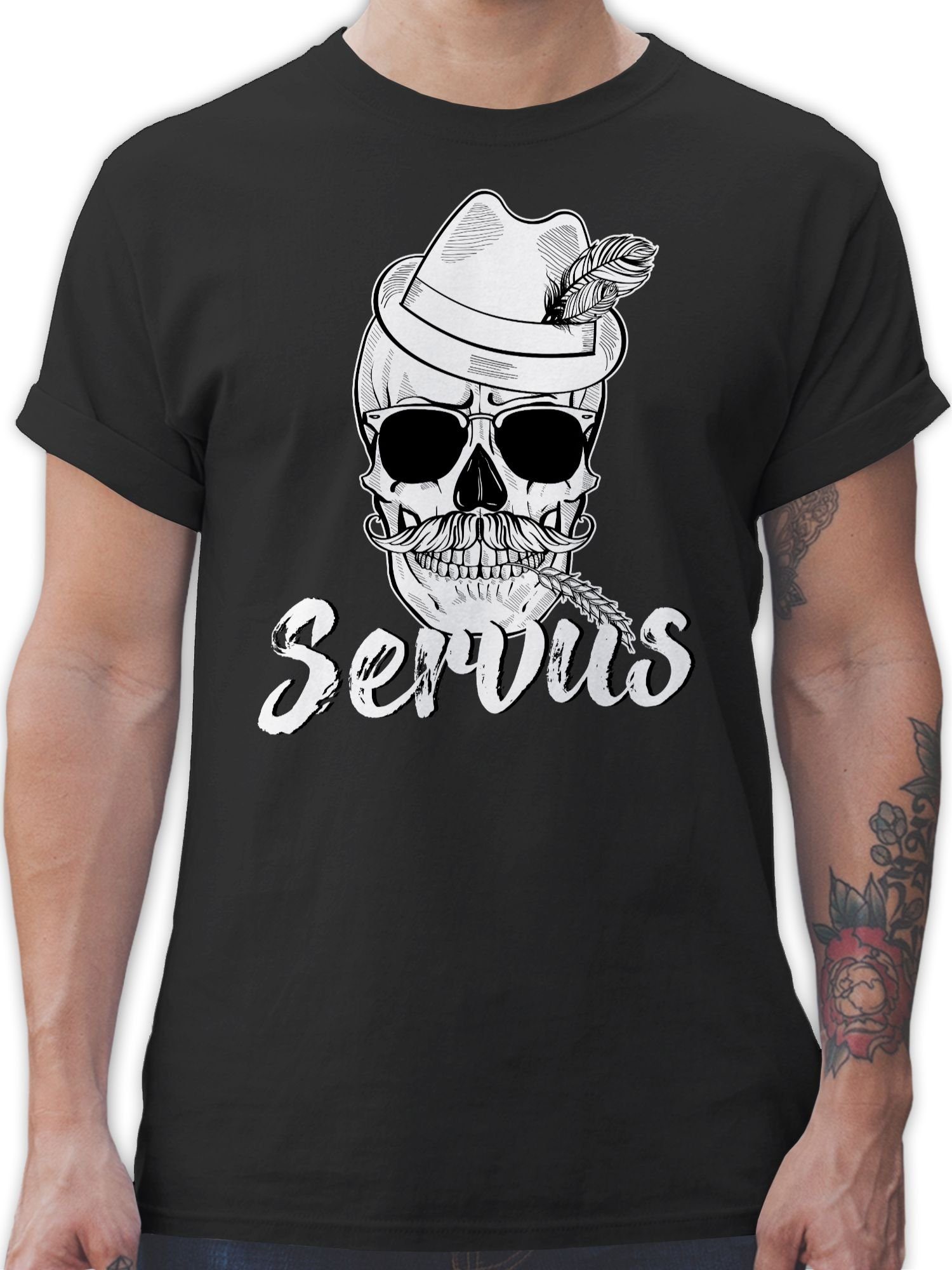 T-Shirt Bayern Totenkopf Servus