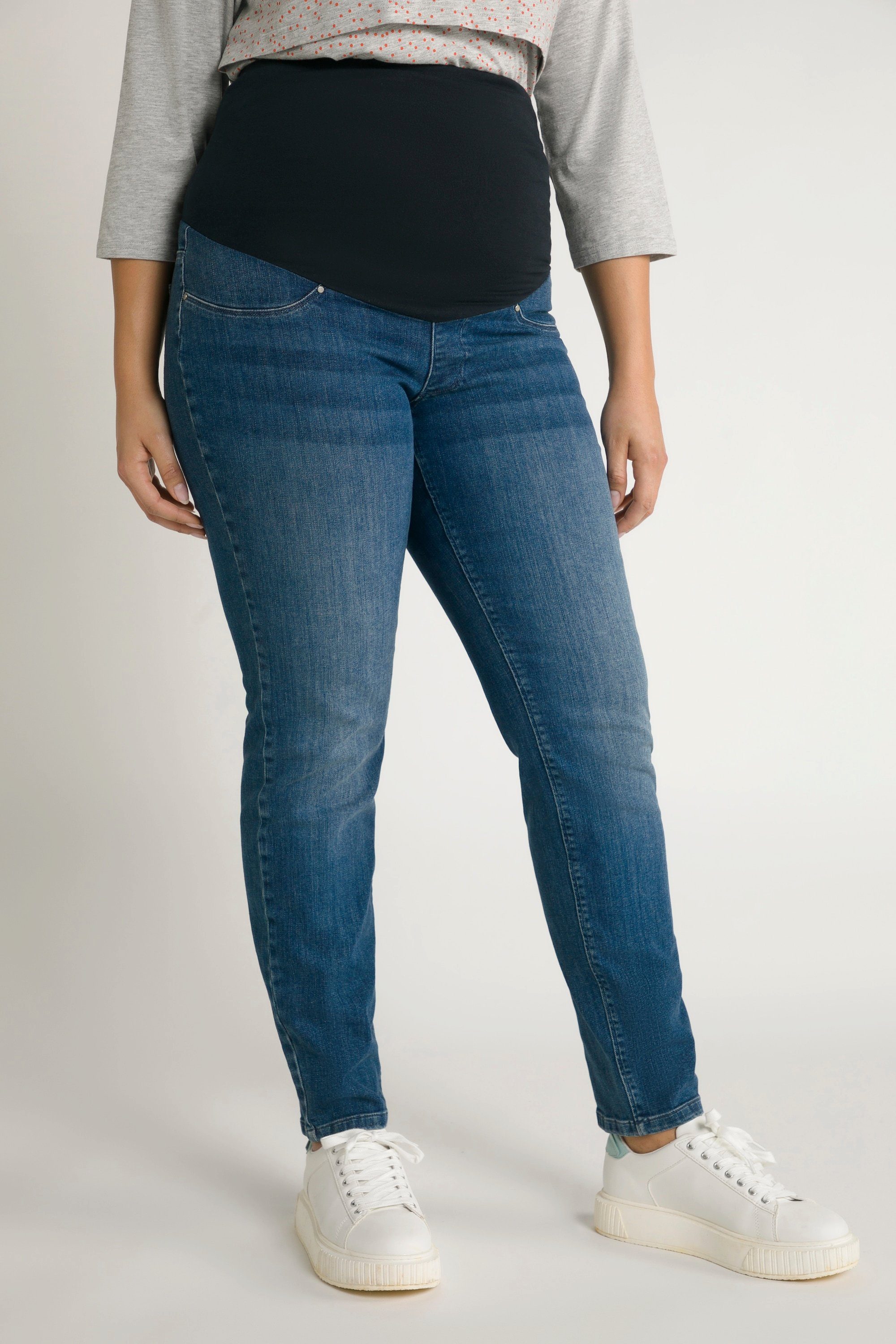 Ulla Popken Regular-fit-Jeans Bellieva-Jeans Sammy extrabreiter Elastikbund