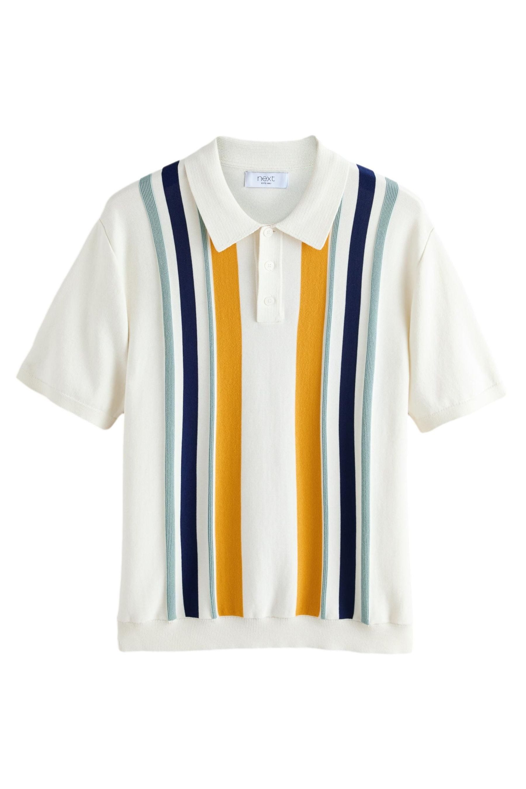 Poloshirt Kurzärmeliges Regular Fit Polohemd mit Streifen