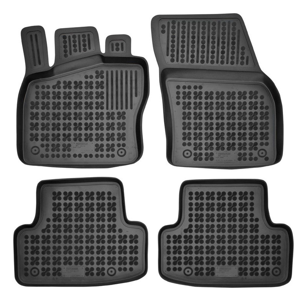 passend 4-tlg., Gummi-Fußmatten Karoq für Skoda Hohe Skoda SUV Karoq ab 2017 für AZUGA Auto-Fußmatten
