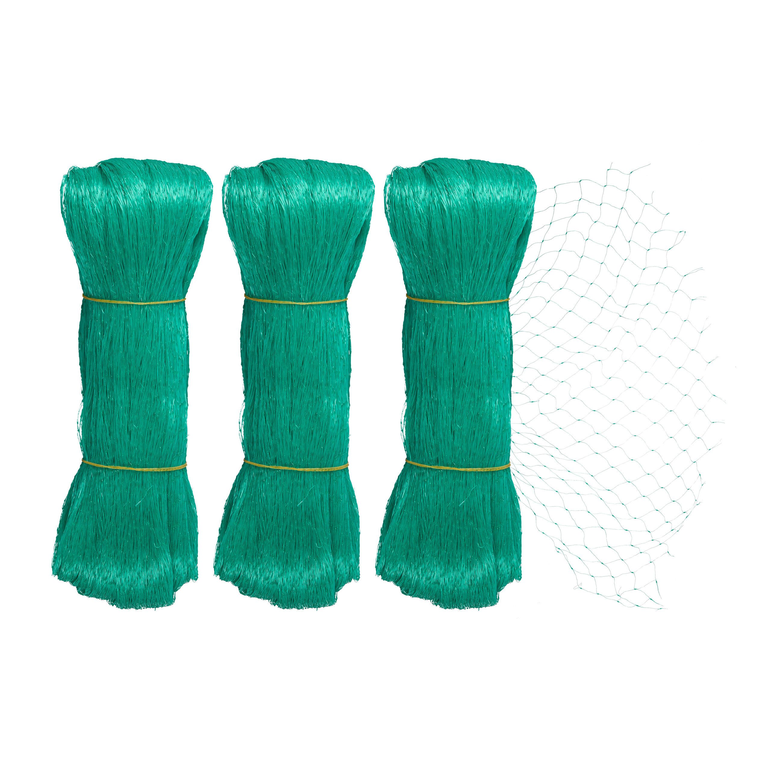 relaxdays Laubschutznetz Engmaschiges Vogelnetz 3er Set (3-St), 10 x 4 m