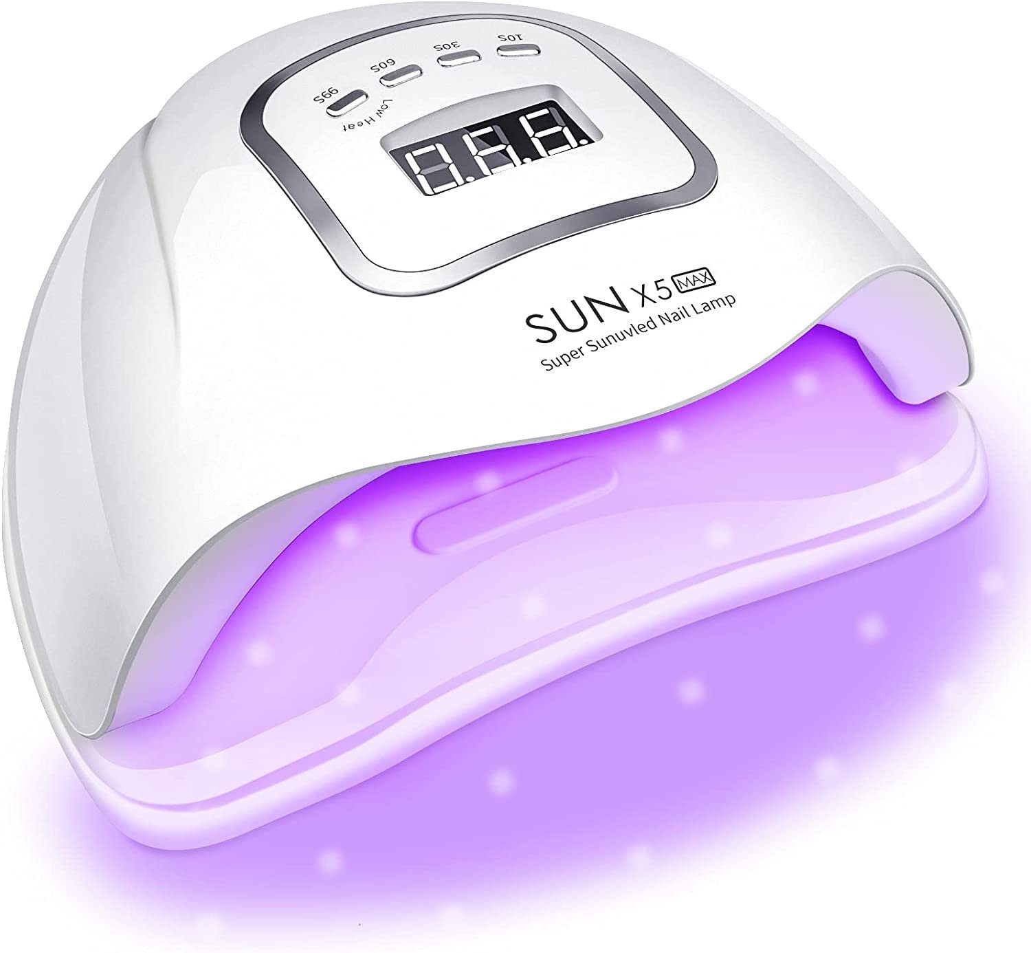 für den Nageltrockner, 120W Aushärten 4 Salon LED-Gel-UV-Nageltrockner über mit UV 45 für Weiss(Max) Timer-Einstellung UV-Nagellampe von Time XDeer Nagellacktrockner schnelles und Gel-Nagellack verfügt Lampenperlen, professionelles leichter zu Anzeige-Die Hause, LED UV-Nagellicht