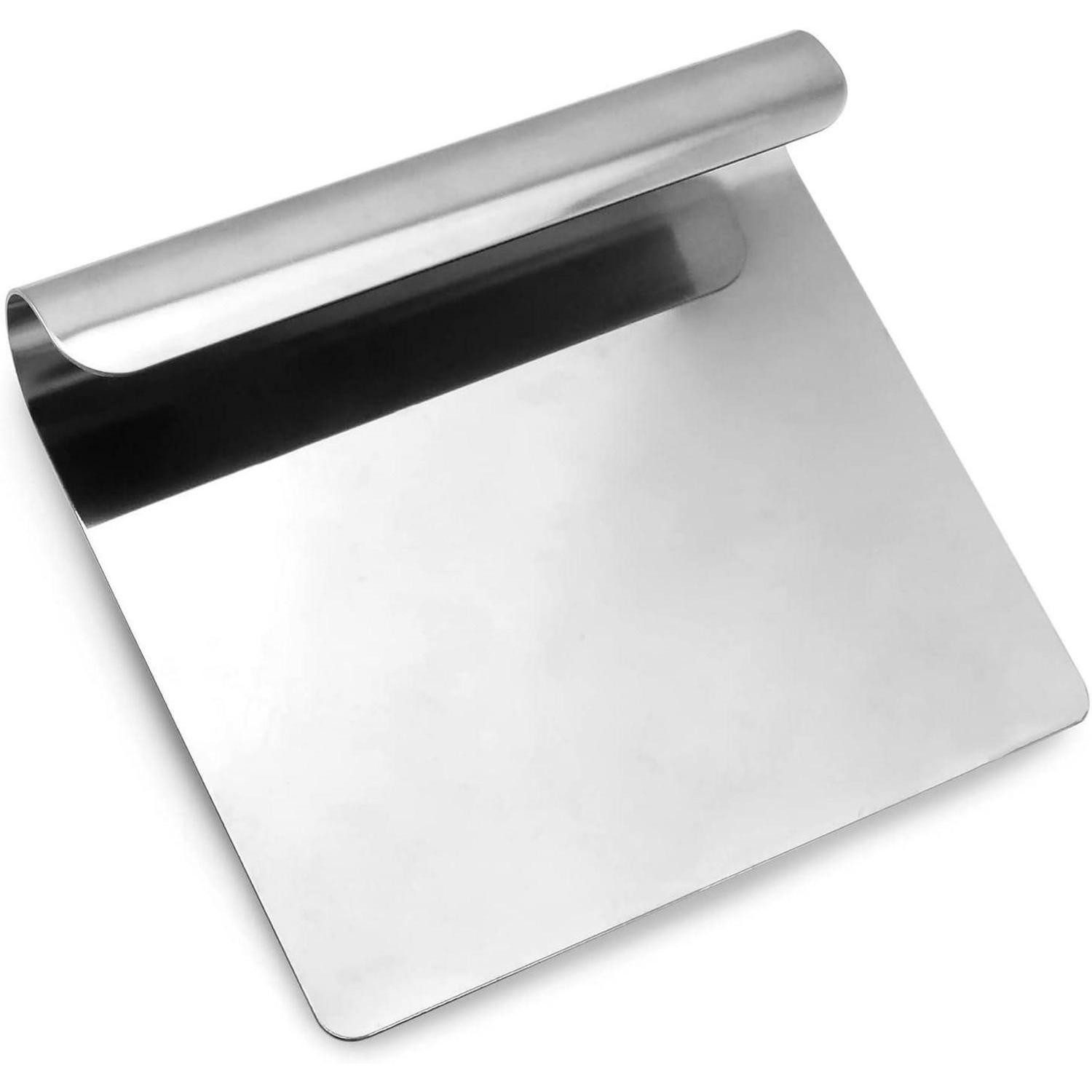 Teigschaber Teigspachtel Edelstahl 14 x 12 cm ergonomisch
