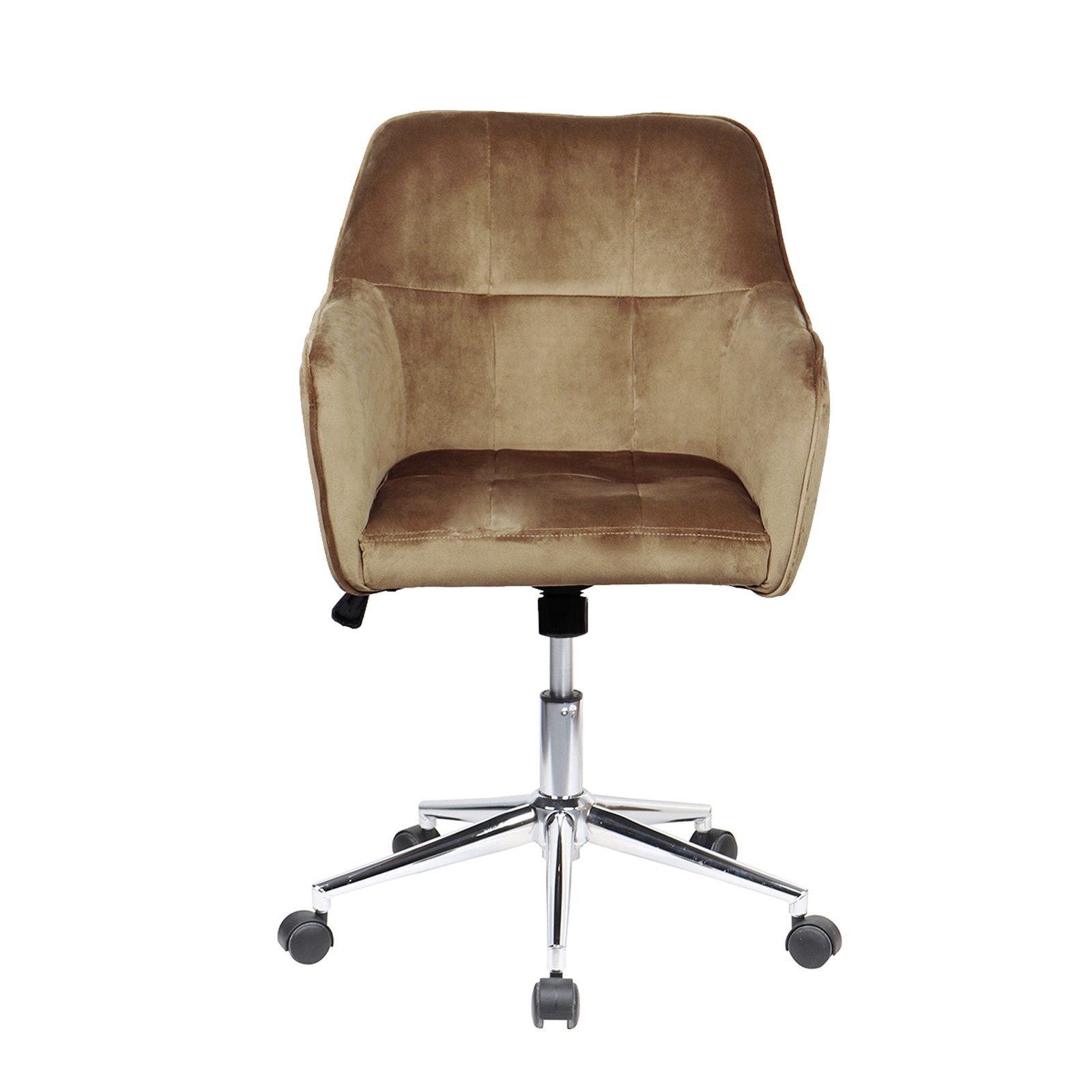 SVITA Schreibtischstuhl JAKE (1 St), stufenlos höhenverstellbar, pflegeleicht, elegant, Rollen, Braun