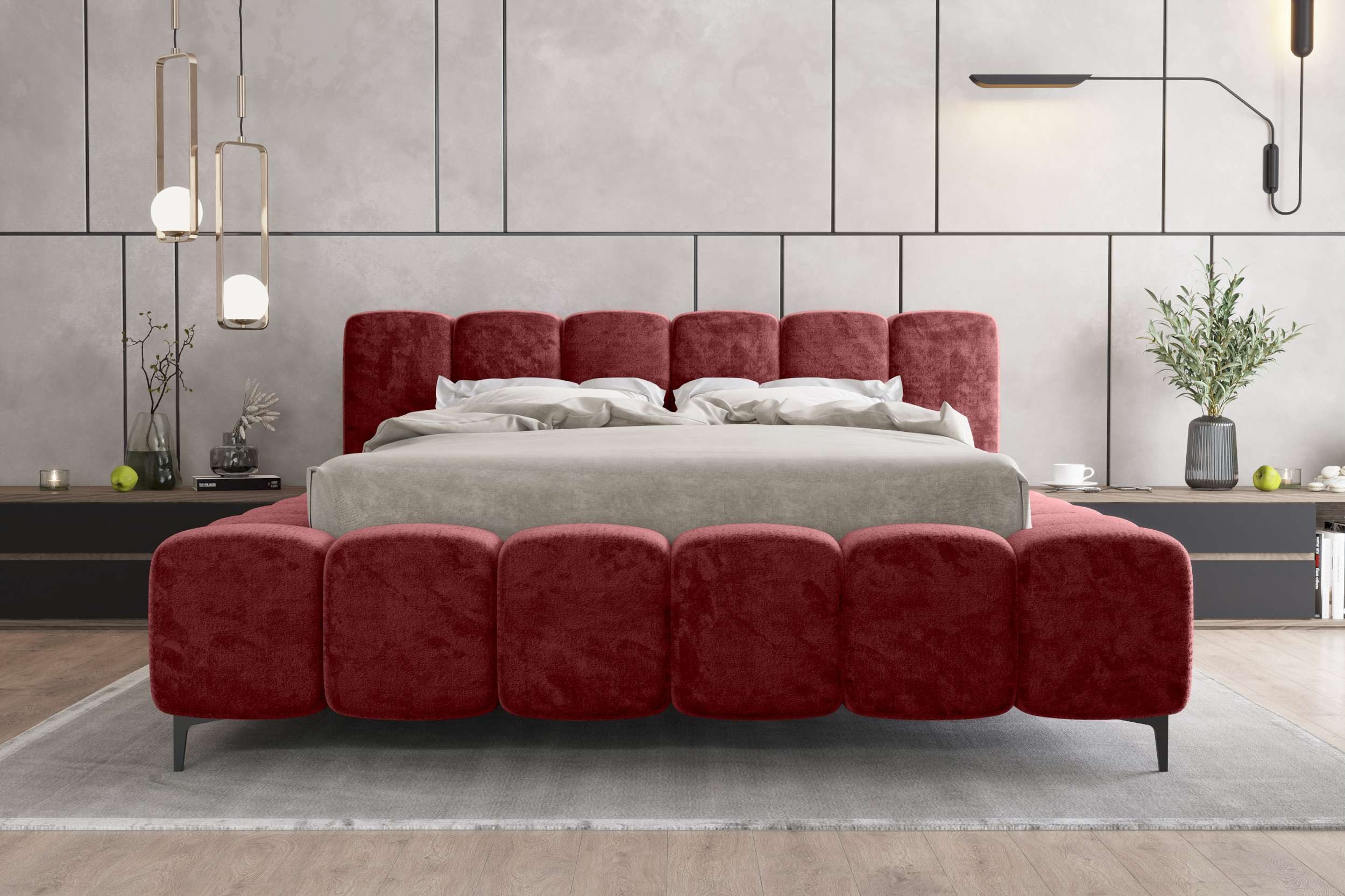 99rooms Polsterbett Cozy (Schlafzimmerbett, Bett), 140/160/180x200 cm, mit günstig online kaufen