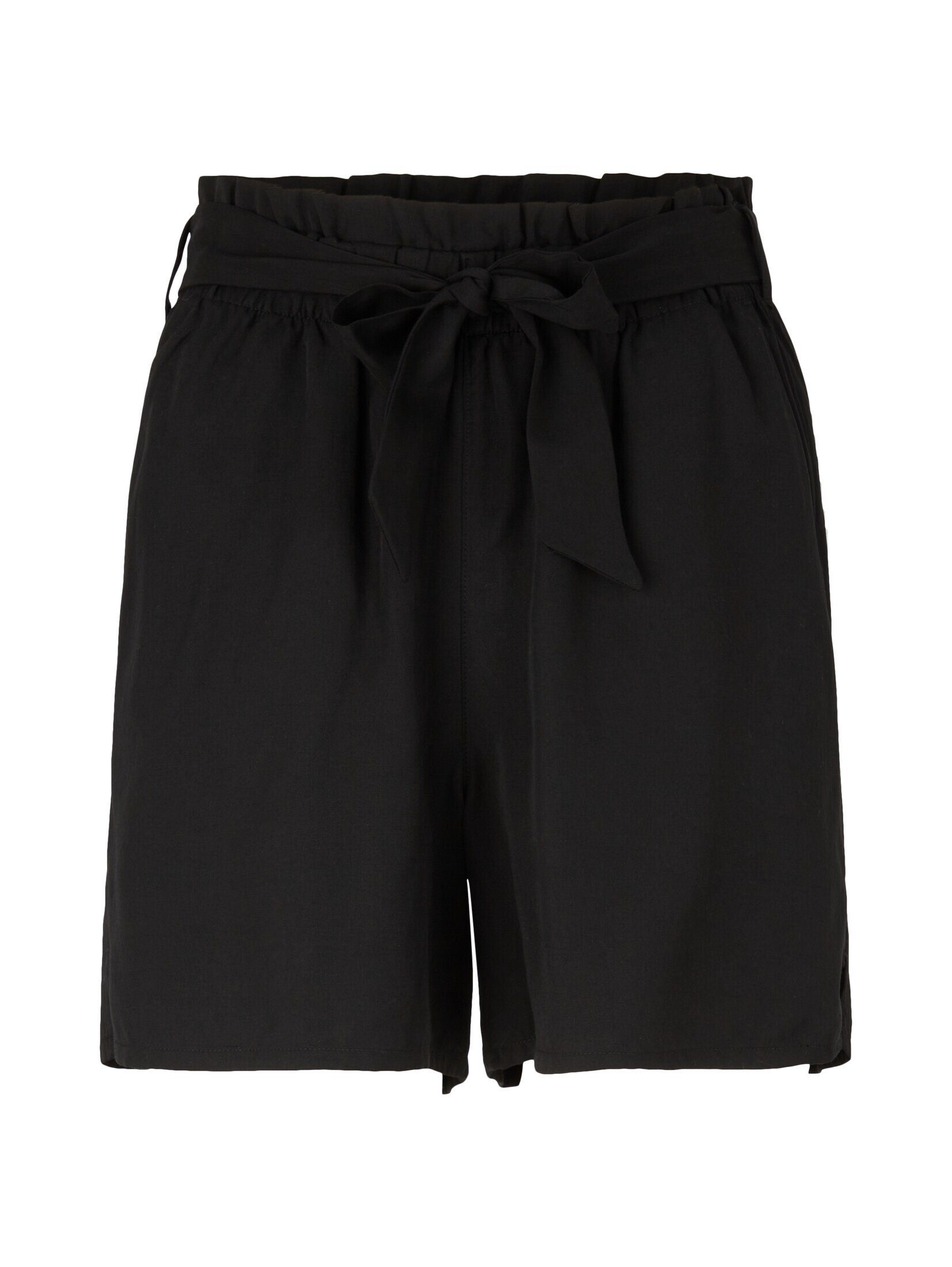 Denim TAILOR Bund Bermudas TOM black elastischem Shorts mit deep