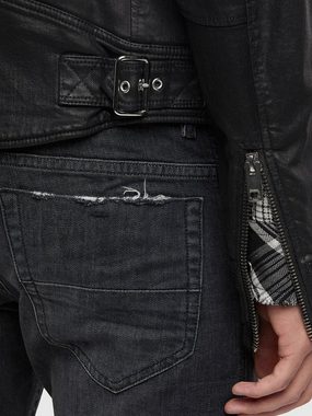 Diesel Jeansjacke Bikerjacke aus beschichtetem JoggJeans®-Denim - D-JEI-TW