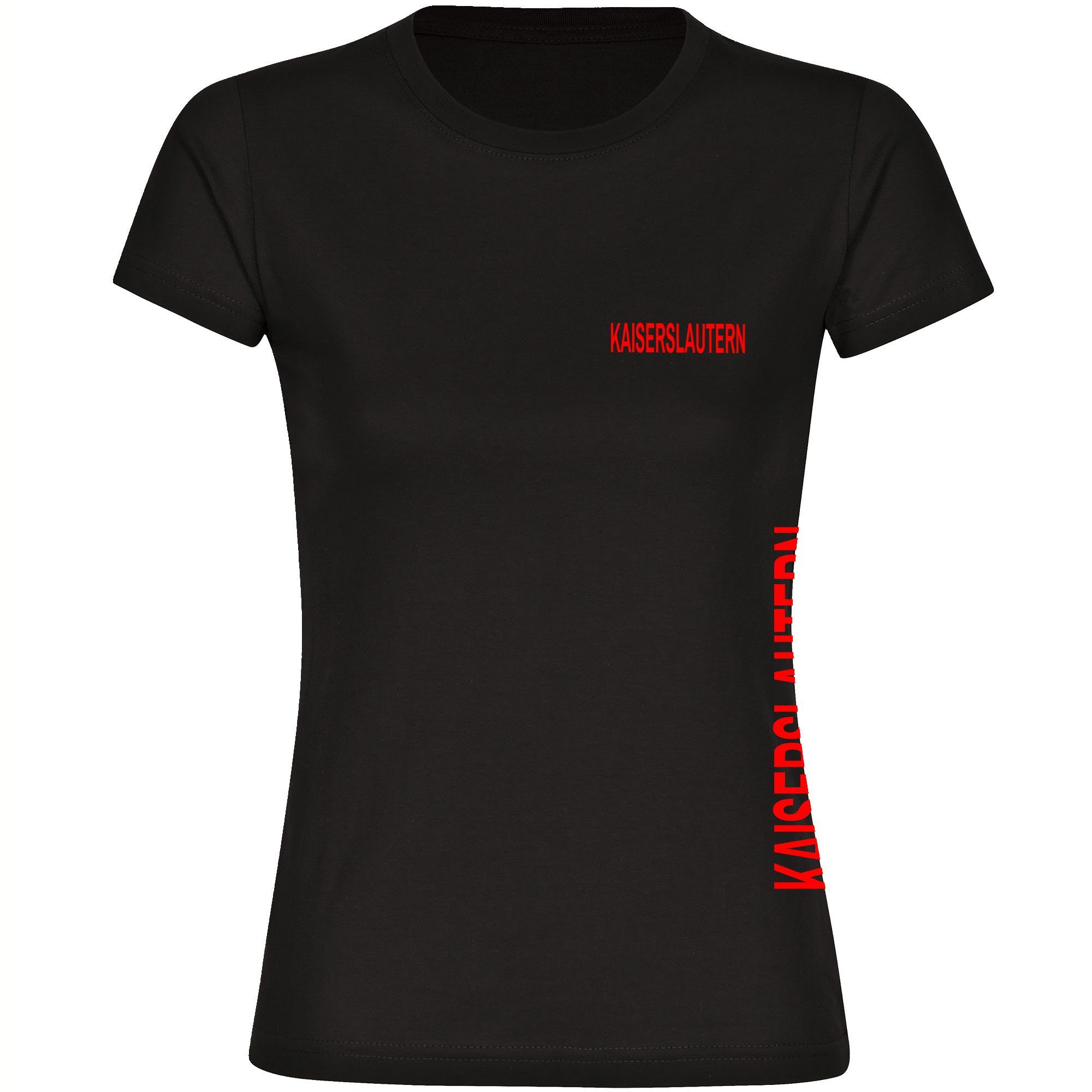 multifanshop T-Shirt Damen Kaiserslautern - Brust & Seite - Frauen