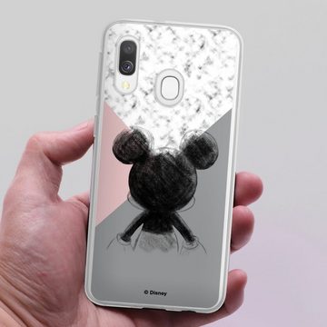 DeinDesign Handyhülle Disney Marmor Mickey Mouse Mickey Mouse Scribble, Samsung Galaxy A40 Silikon Hülle Bumper Case Handy Schutzhülle