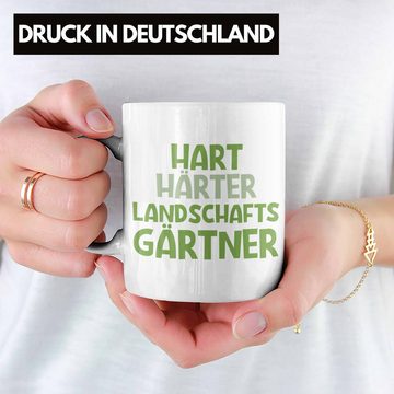 Trendation Tasse Trendation - Hart Härter Landschaftsgärtner Tasse mit Spruch Garten Hobbygärtner Gärtner Geschenk Lustig Gärtnerin Geschenkidee