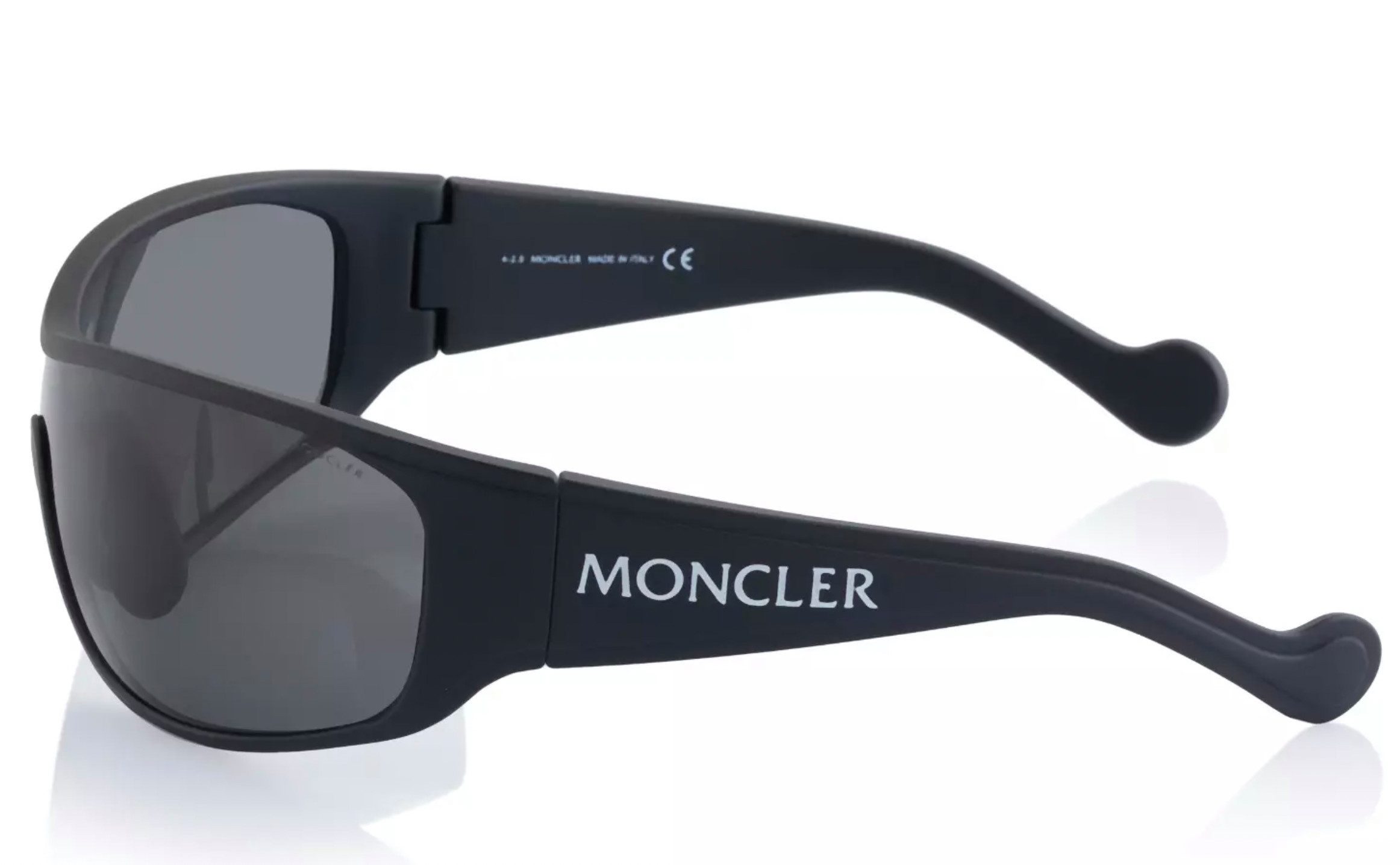 MONCLER Sonnenbrille Shield Ski Mask Visor Brille Offiziellen Moncler-Etui im Design einer gesteppten Nylonweste