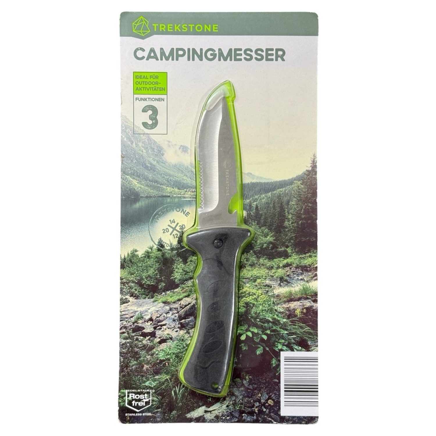 Kremer Taschenmesser Trekstone CAMPING-MESSER Multifunktionmesser Klingenlänge ca. 11,5 cm, (inkl.Aufbewahrungstasche)