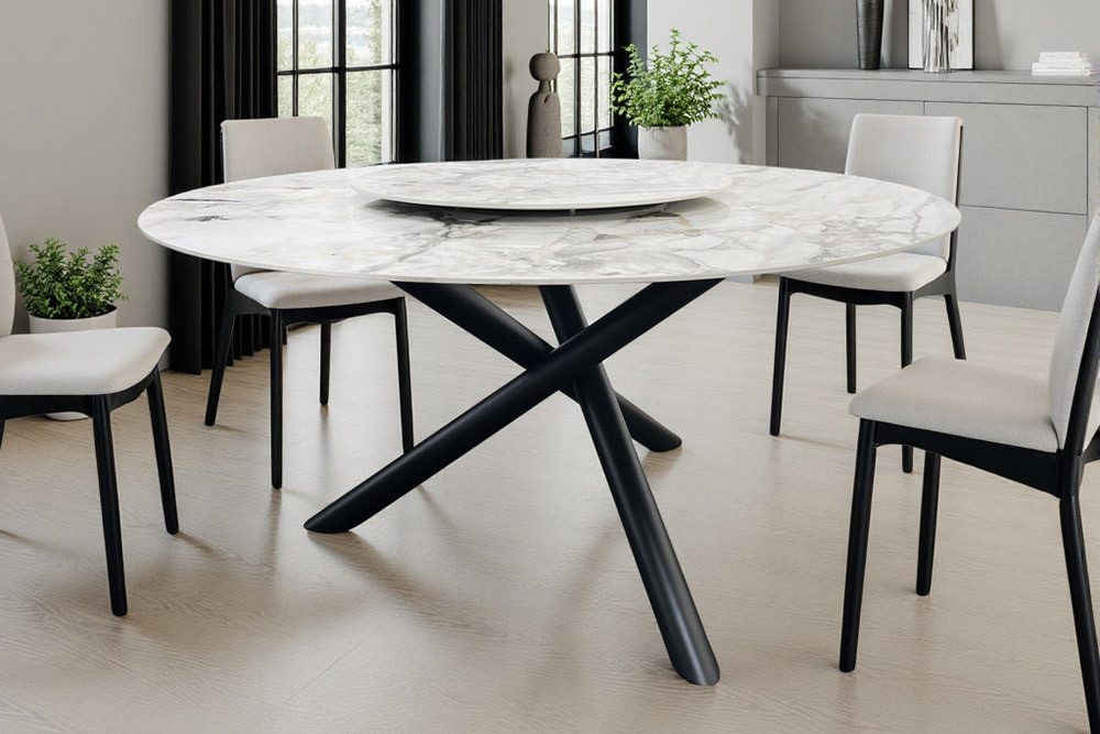 riess-ambiente Esstisch SPIN 150cm weiß-grau · günstig online kaufen