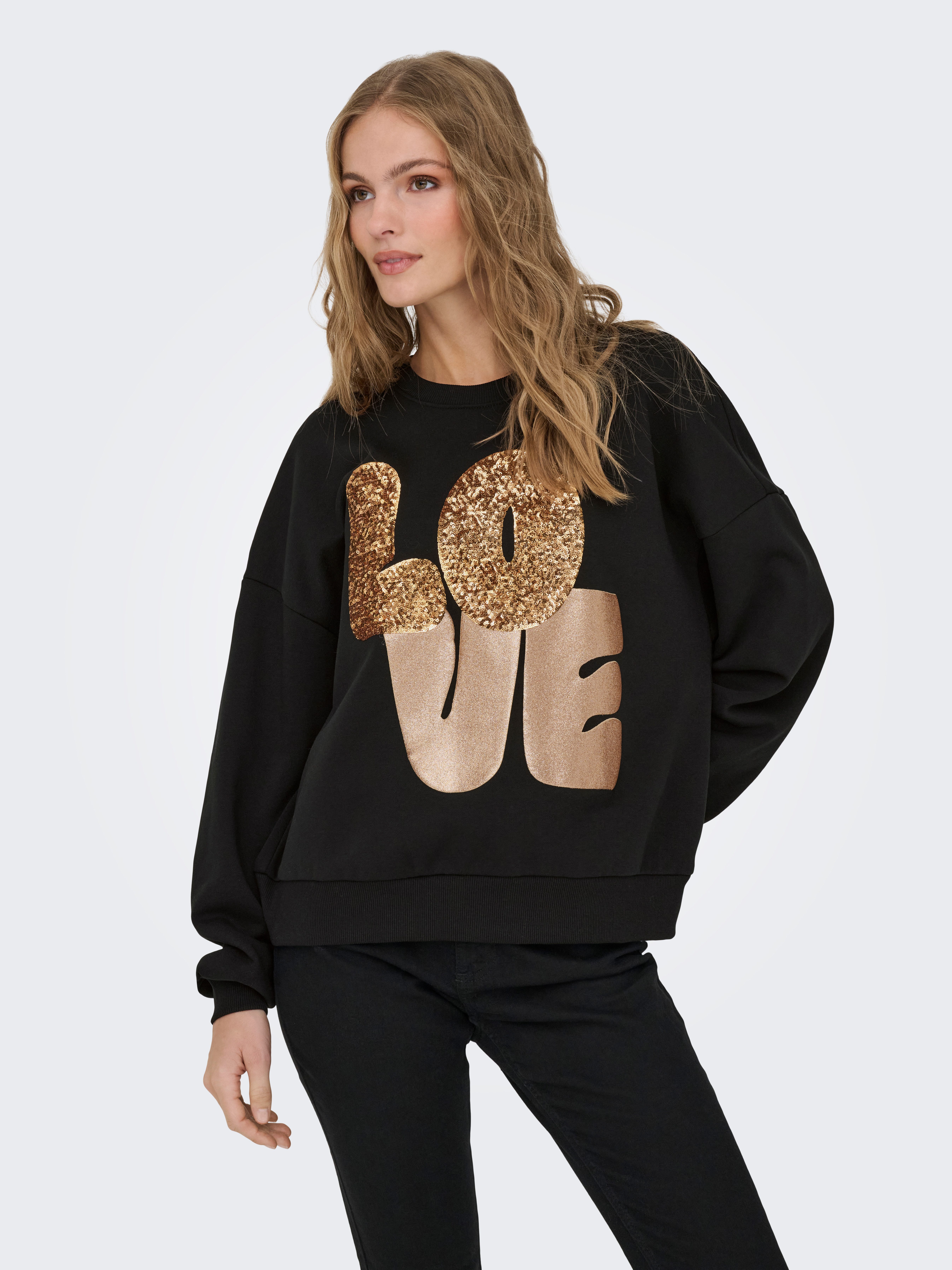 ONLY Sweatshirt ONLLALLY L/S LOVE O-NECK günstig online kaufen