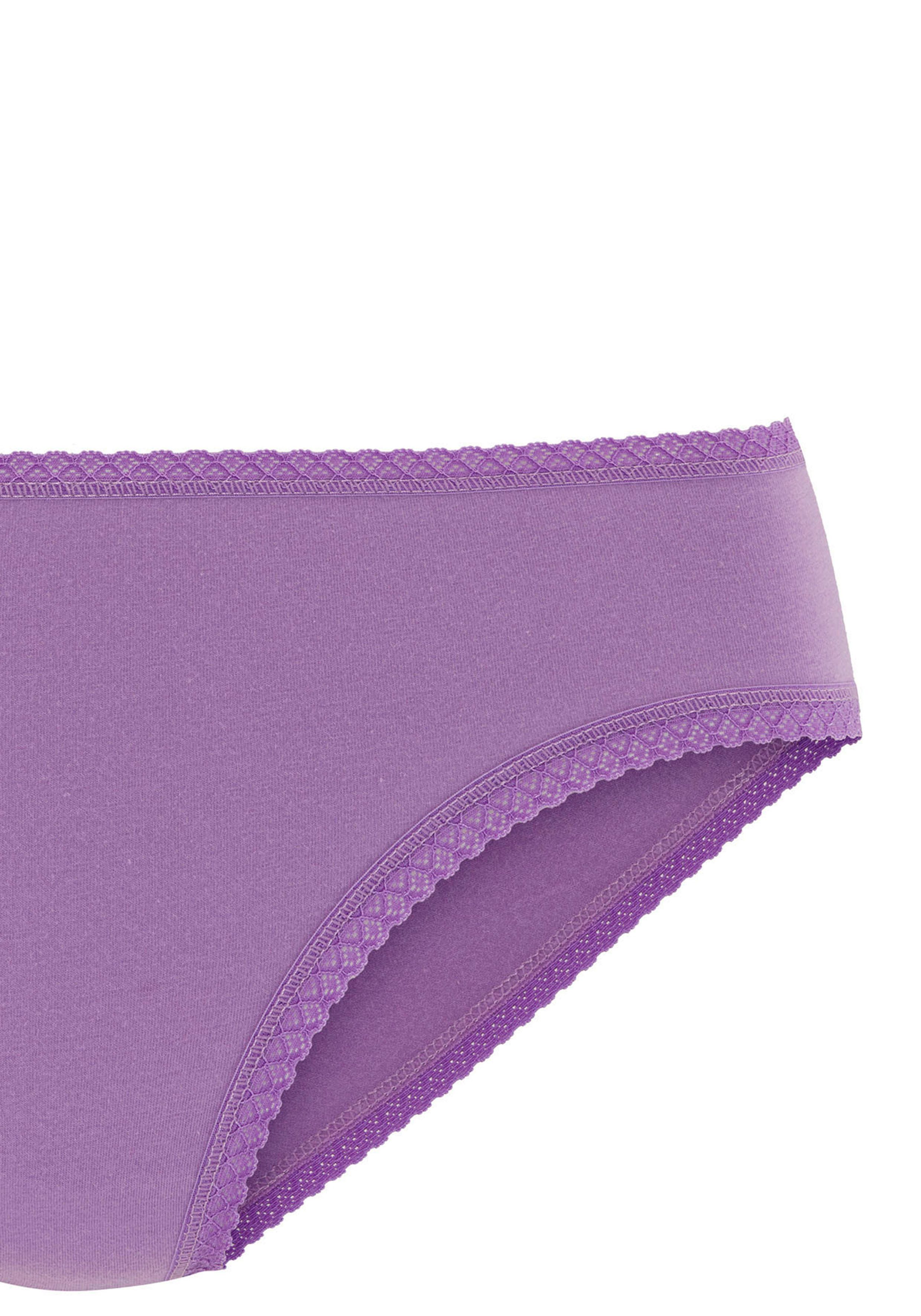 Vivance Jazz-Pants Slips (7er-Pack) aus weicher Baumwollqualität mit feiner Spitzeneinfassung