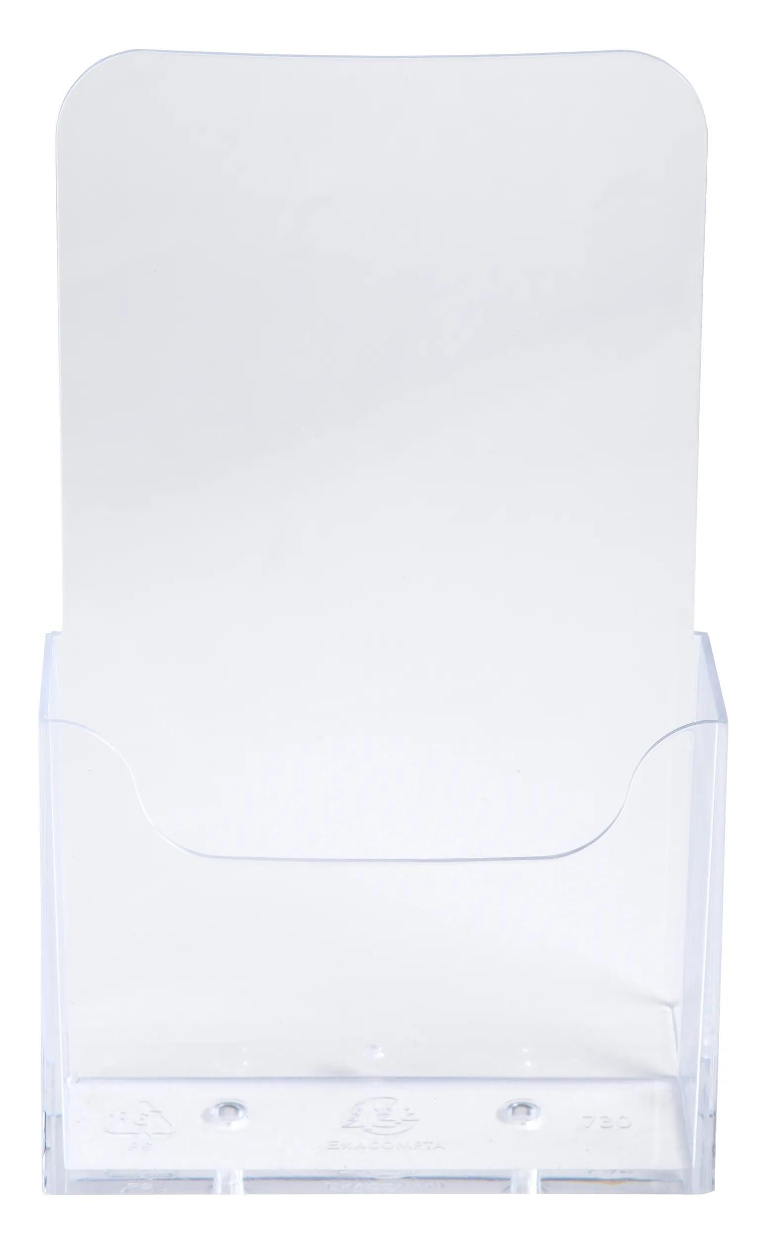 Zeitungsständer 10x Tischprospekthalter + 1 Fach DL (10x21cm) Exacryl Kristall 73058D