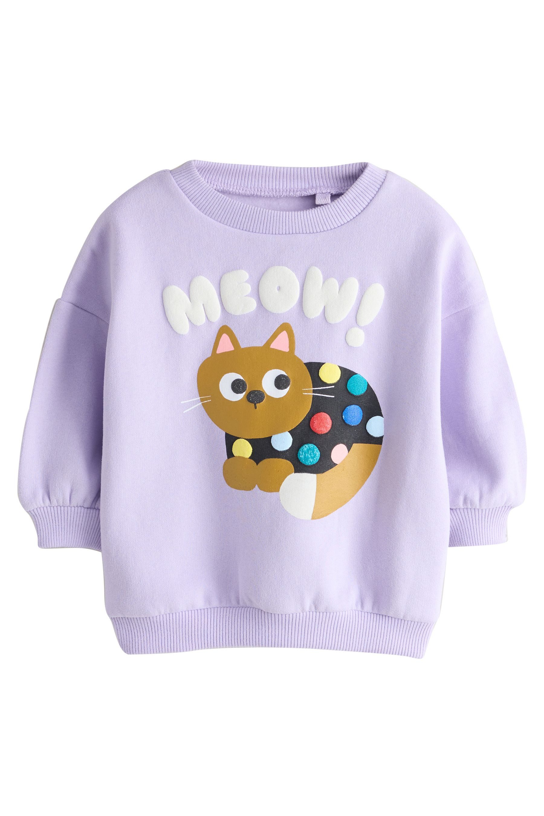 Sweatshirt Sweatshirt mit Rundhalsausschnitt