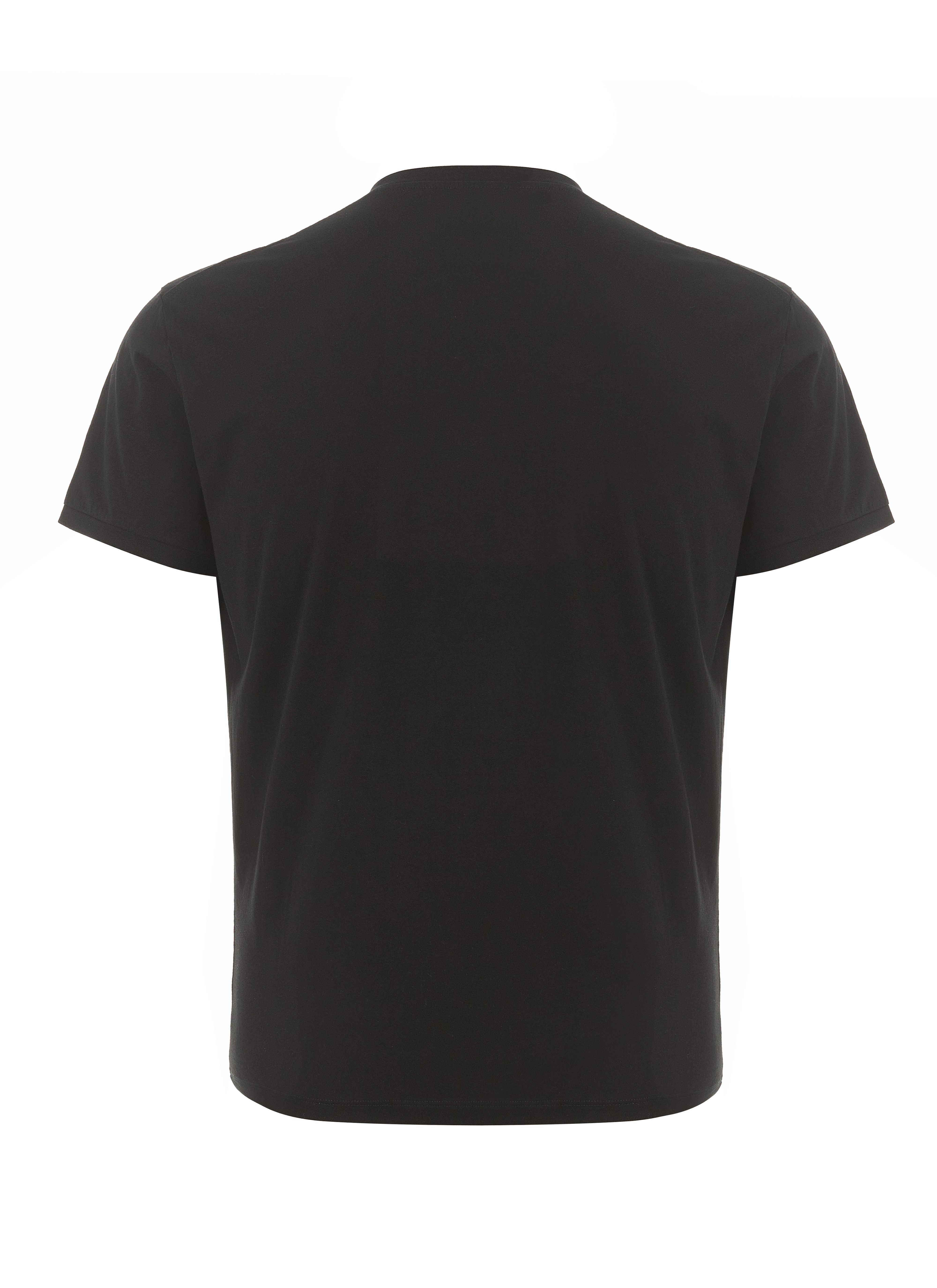 Chiccheria Brand T-Shirt Basic V-Ausschnitt Schwarz