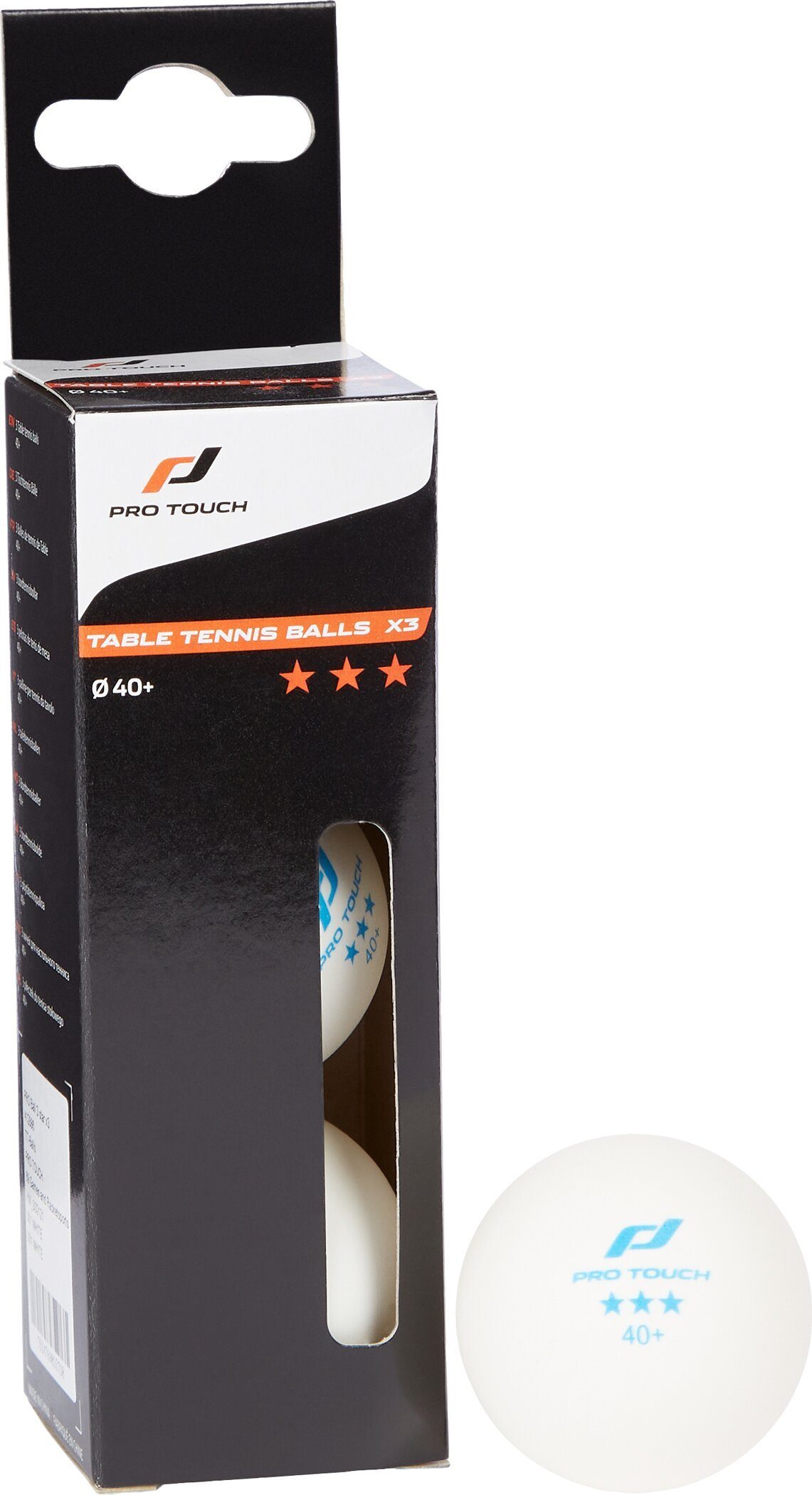 Pro Touch Tischtennisball Pro Ball 3 star x3 - Tischtennisball 3er-Set - weiß