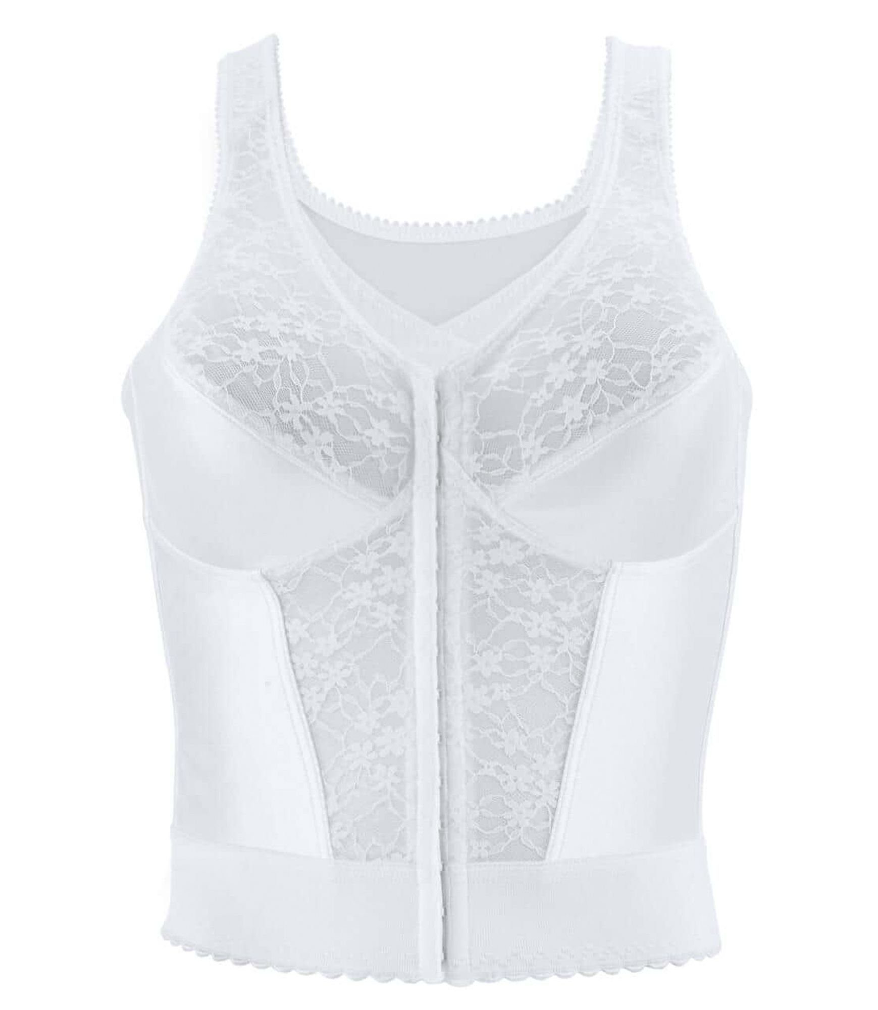 Exquisite FORM Entlastungs-BH 6107565 Langer BH ohne Bügel mit Vorderverschluss und Spitze