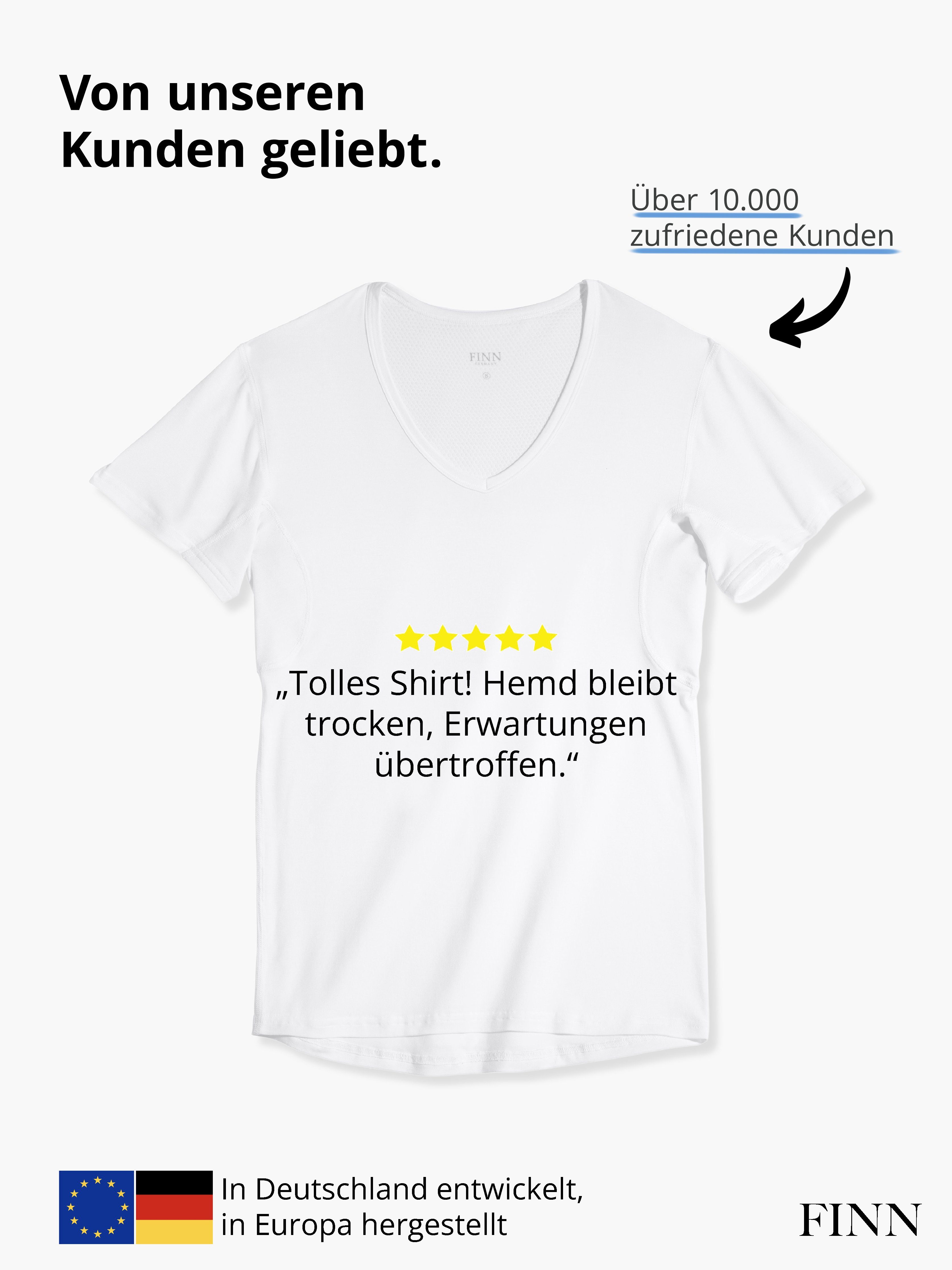 Design garantierte 100% Herren Unterhemd Schutz Wirkung vor Anti-Schweiß Unterhemd FINN Schweißflecken,