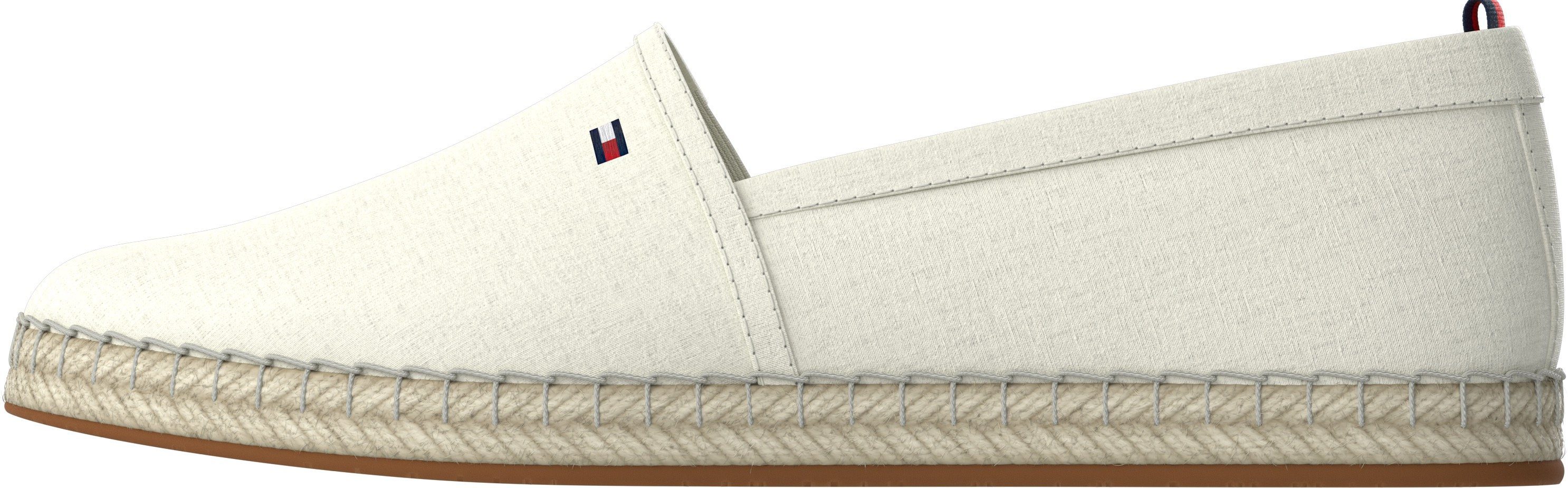 Tommy Hilfiger BASIC TOMMY Logoflag ecru FLAT Espadrille ESPADRILLE gestickter mit