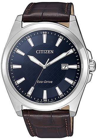 Citizen Solaruhr BM7108-22L, Armbanduhr, Herrenuhr, Datum, Saphirglas, Lederarmband