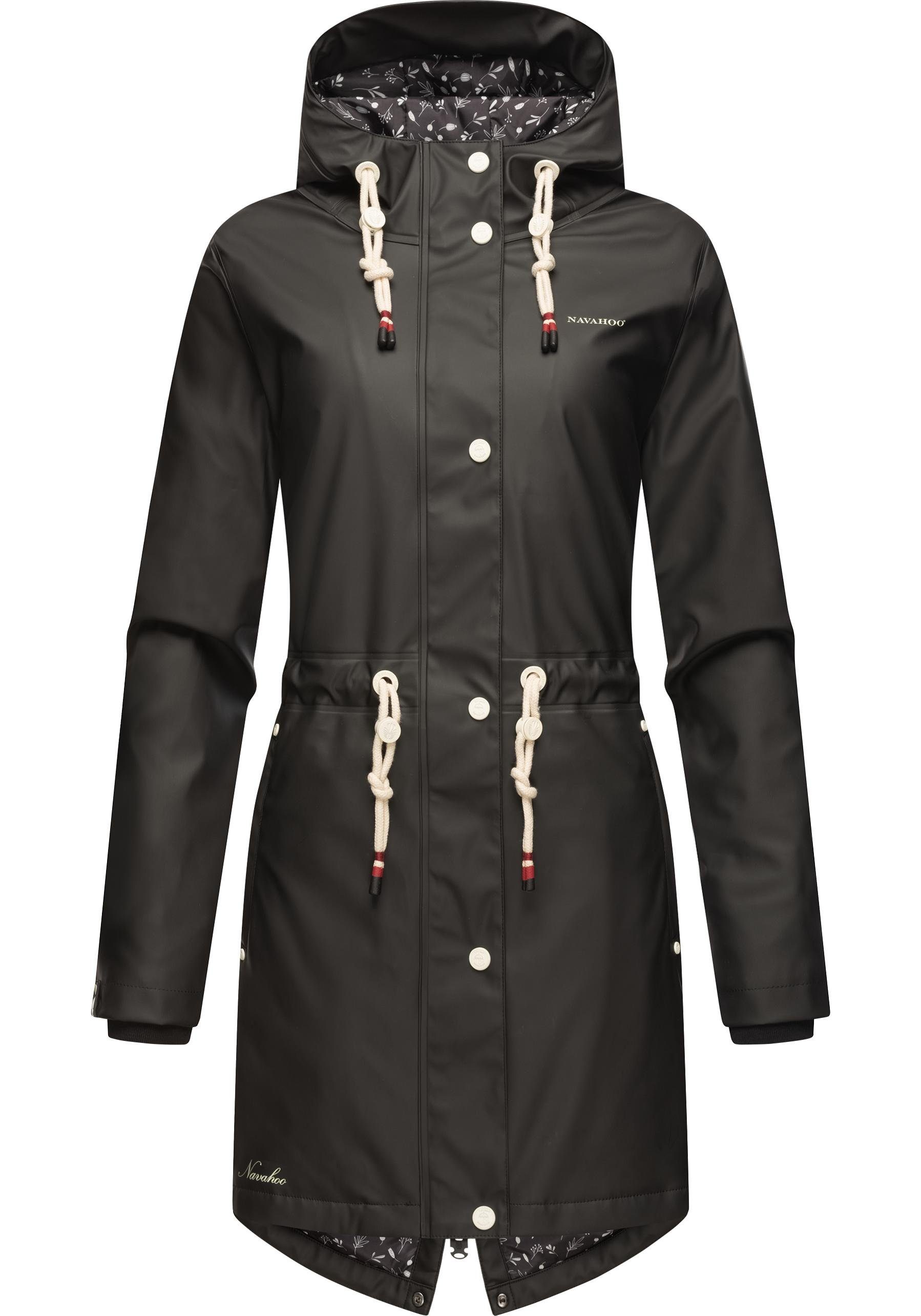 Navahoo Regenjacke Flower of Ocean Wasserdichter Damen Outdoor Regenmantel