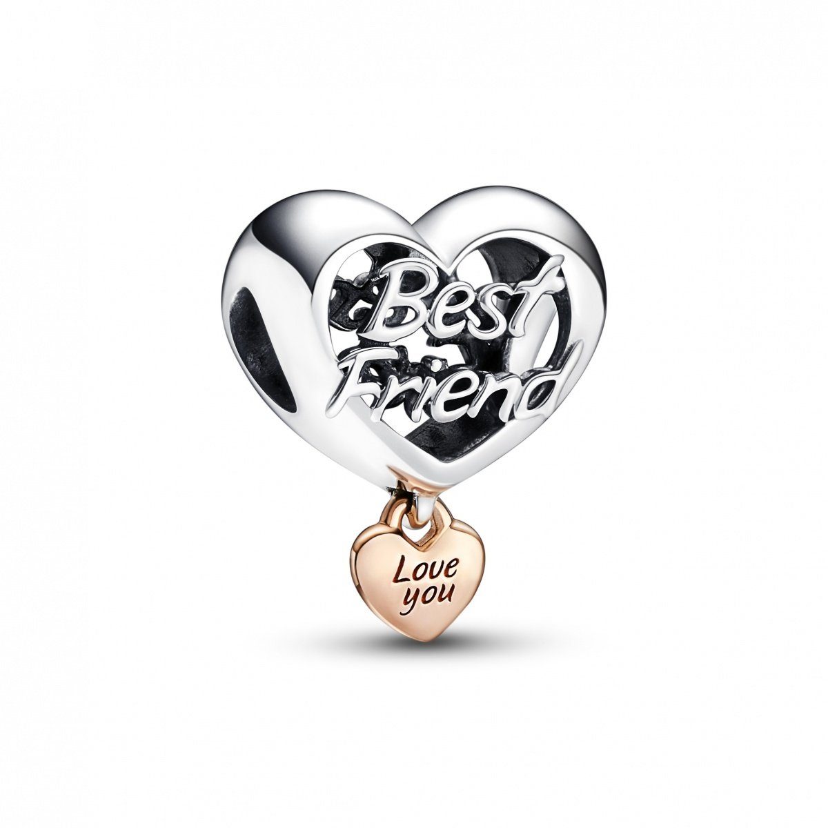 Pandora Charm-Einhänger Pandora „Love You Best Friend“ Herz-Charm 782243C00