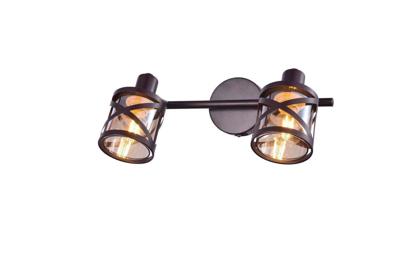 Rabalux LED Deckenspots "Oberon" 2-flammig, Metall, braun, E14, B300mm